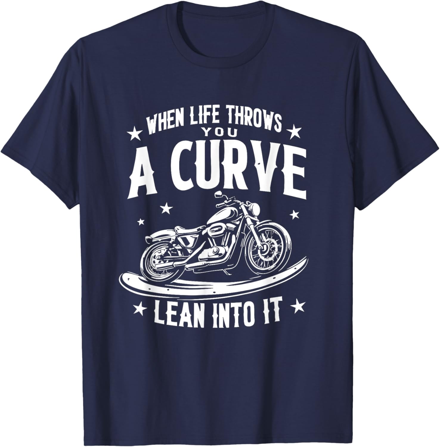Biker Life Throws You A Curve T-Shirt for Men and Women - Cool Motorcycle Tee - 5