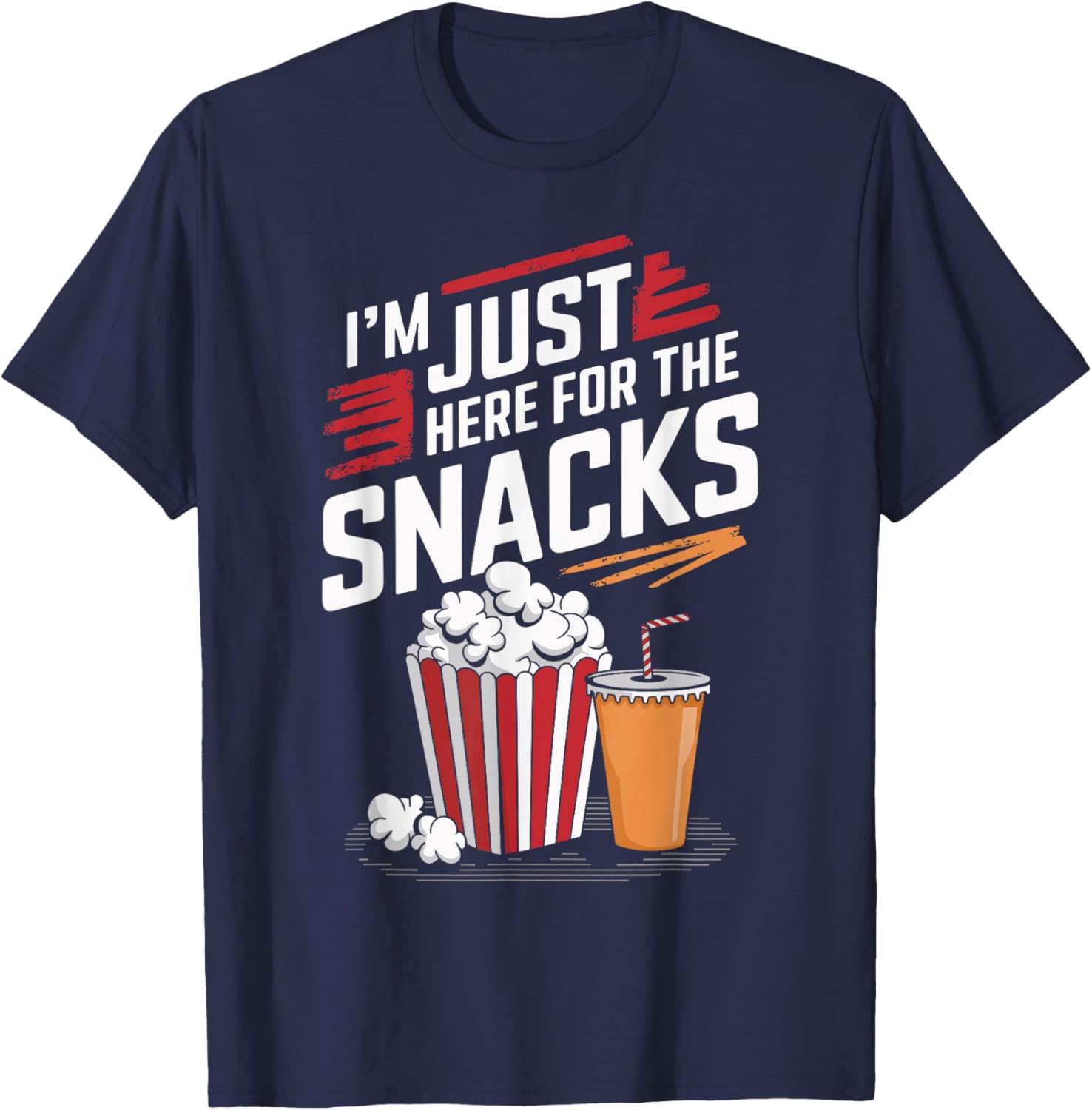 Funny Food Lover T-Shirt I'm Just Here For The Snacks Gift for Foodies - 10