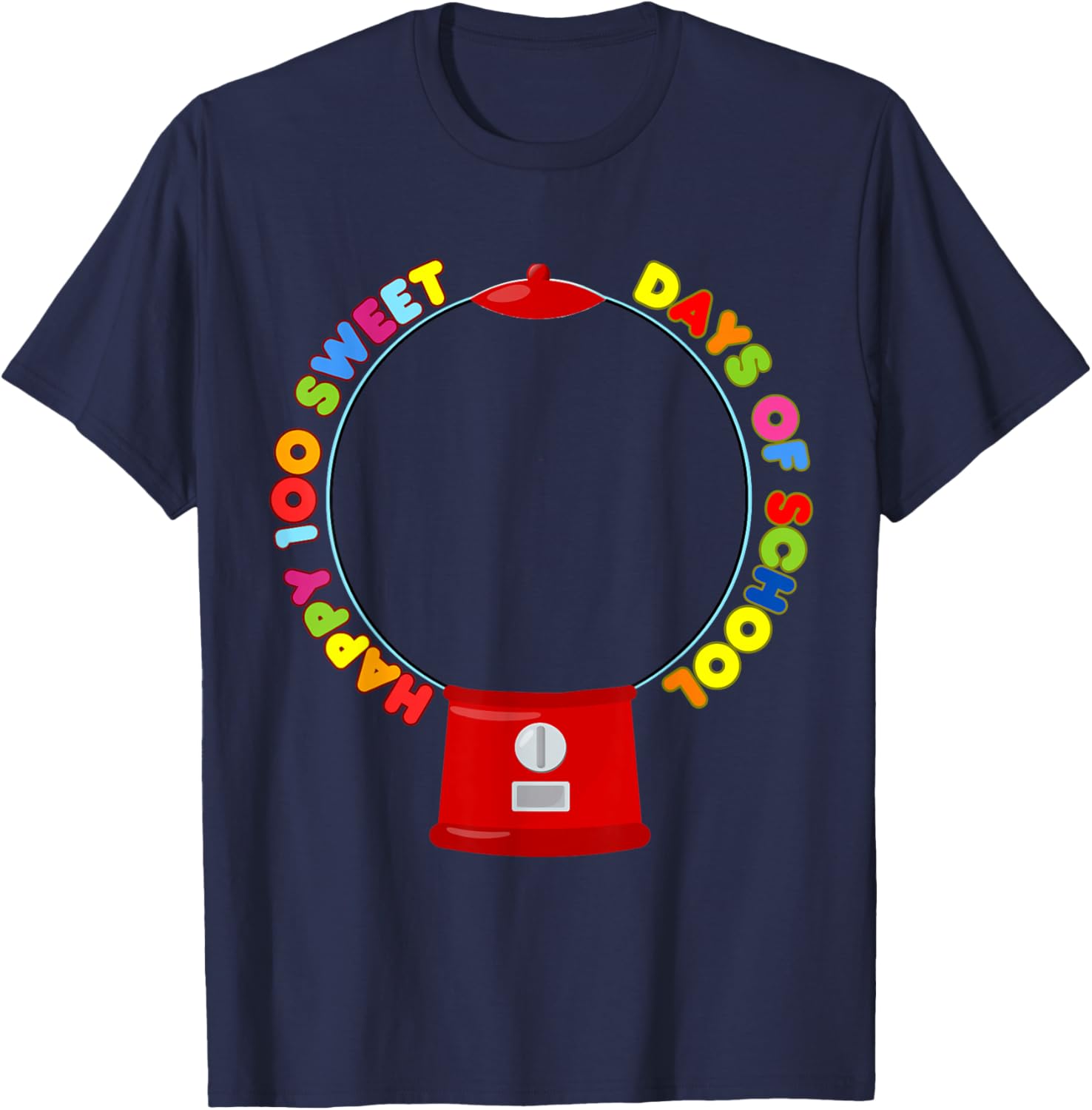100 Days of School Gumball Machine DIY Blank T-Shirt for Kids - 10