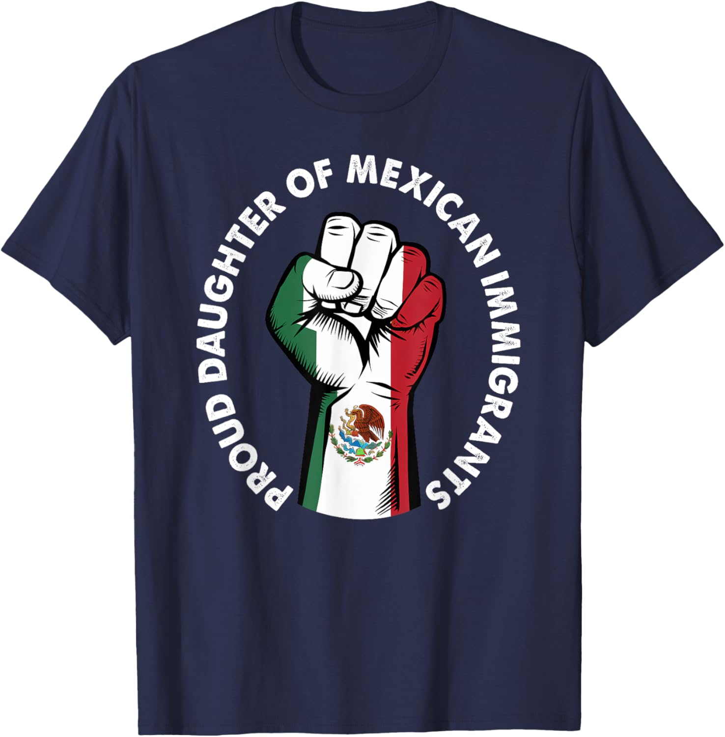 Proud Daughter of Mexican Immigrants Mexico Flag T-Shirt for Women - 9