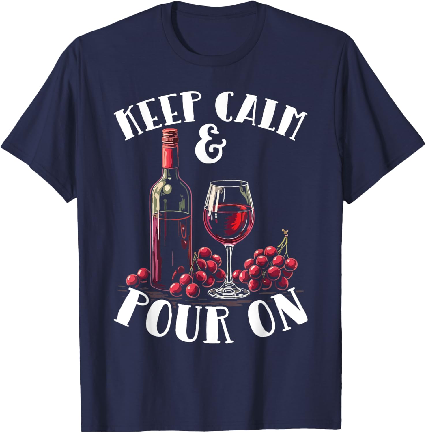 Wine Lover T-Shirt with Pouring Wine Glass Design for Wine Enthusiasts - 1