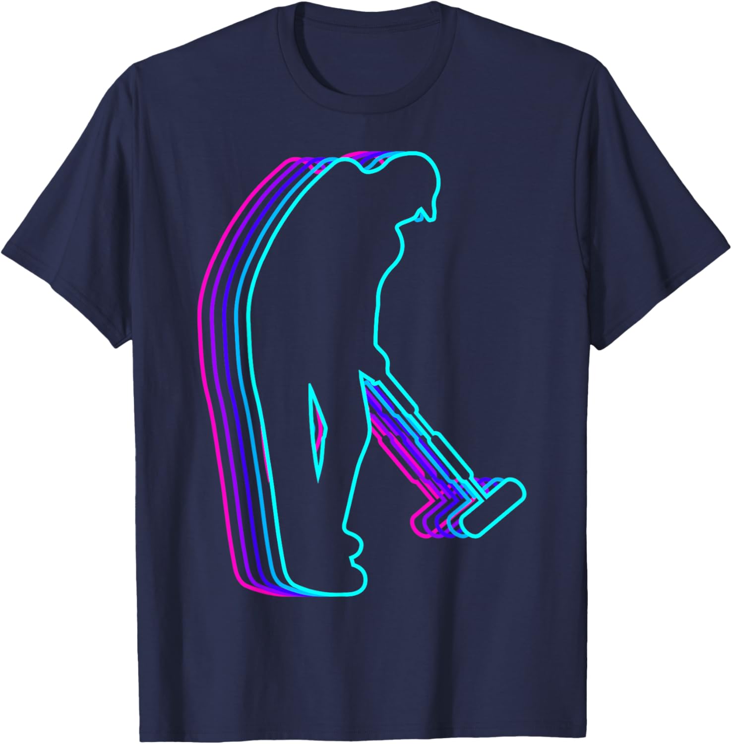 Retro Croquet Coach Vaporwave T-Shirt for Fun and Sporty Style - 3