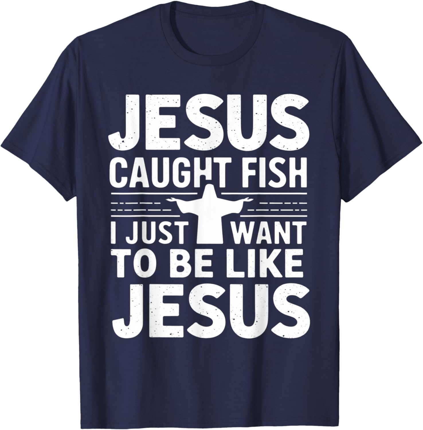 Catch Fish with Faith - Jesus Caught Fish T-Shirt for Christian Anglers - 18