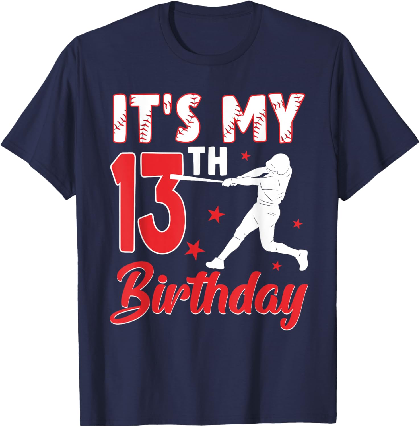 It's My 13th Birthday Boy Baseball Party T-Shirt for 13 Year Olds - 5