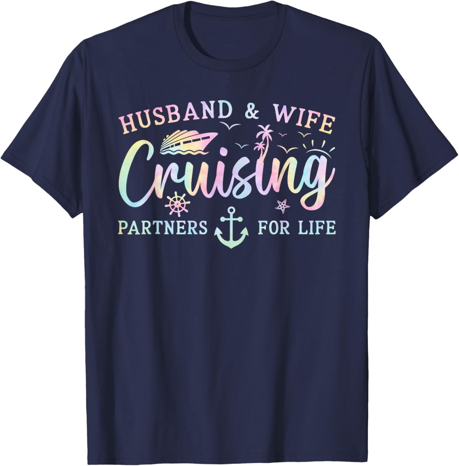 Matching Husband and Wife Cruise T-Shirt 2025 for Couples Adventure - 10