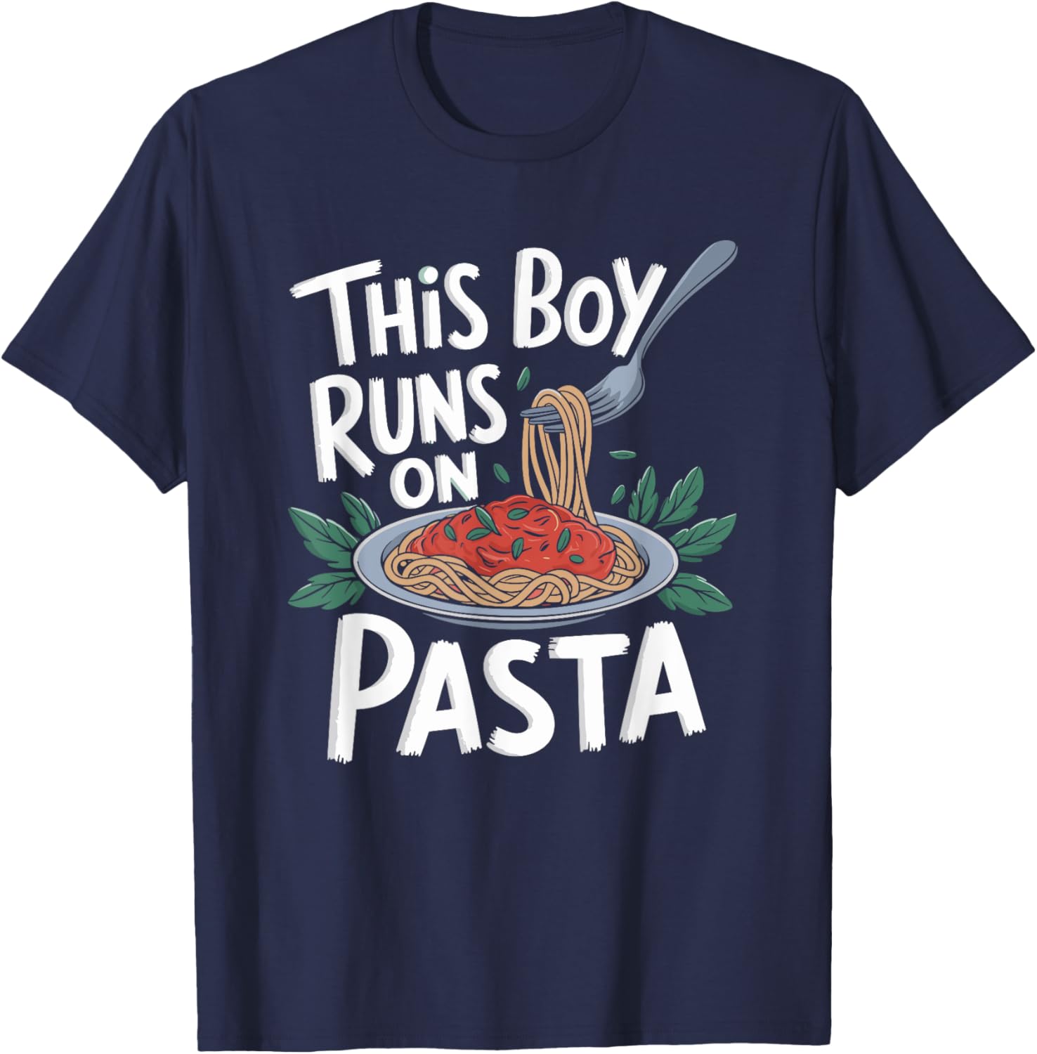 This Boy Runs On Pasta T-Shirt for Italian Spaghetti Lovers - 4