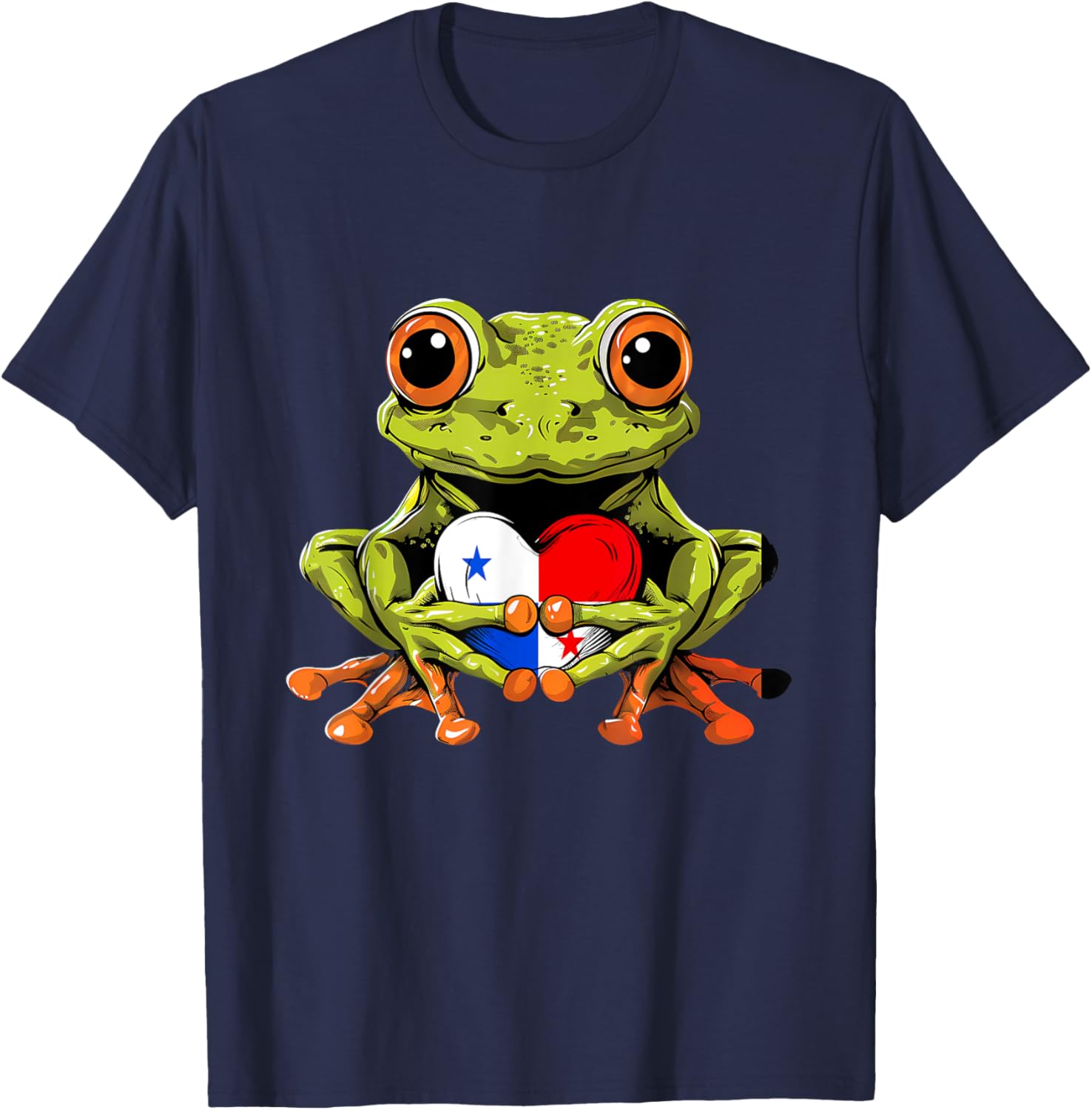 Panama Toad Frog Heart T-Shirt Celebrating Panamanian Roots and Pride - 4