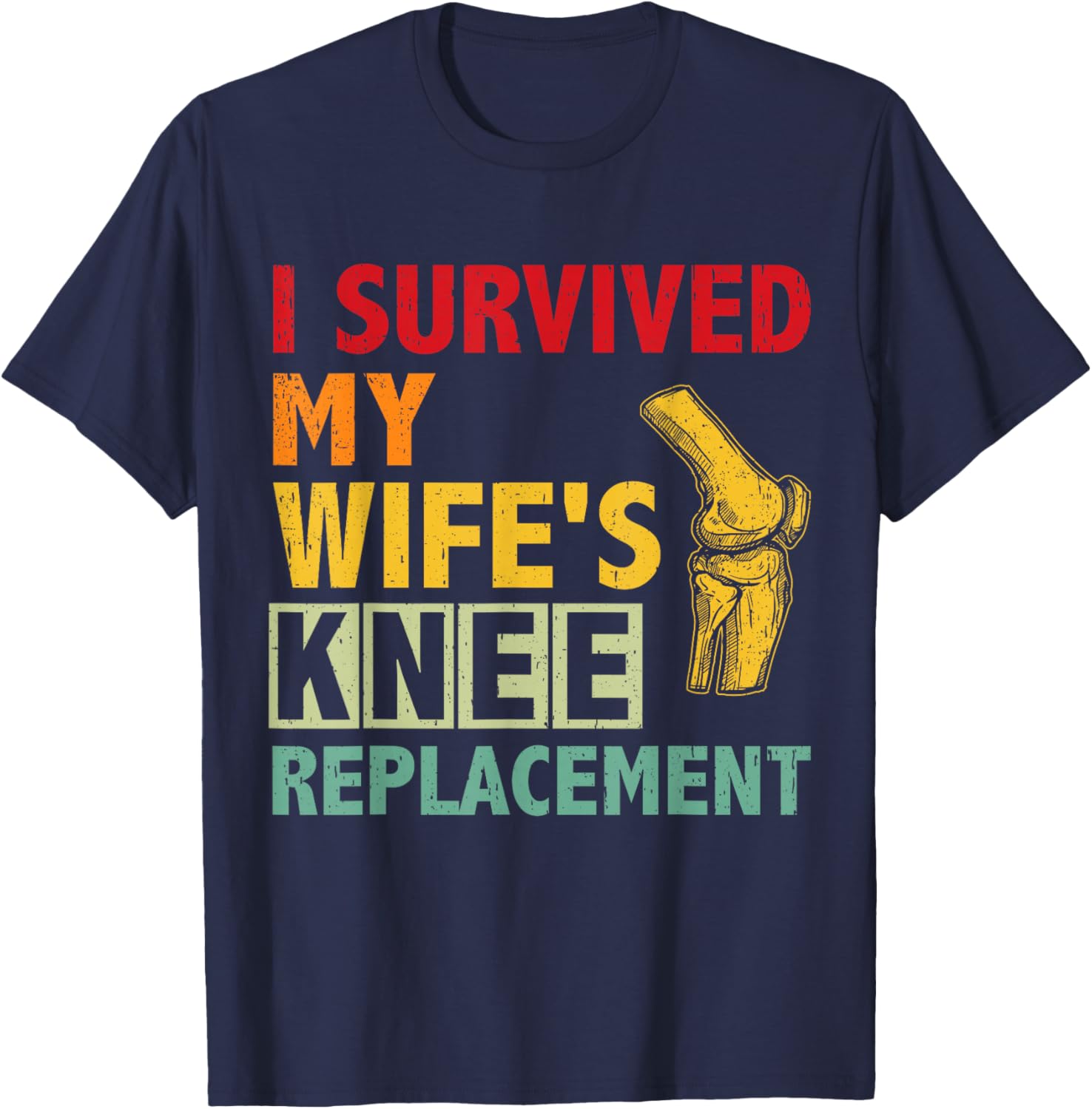Broken Knee Surgery Recovery T-Shirt for Women - Knee Replacement Care Gear - 1