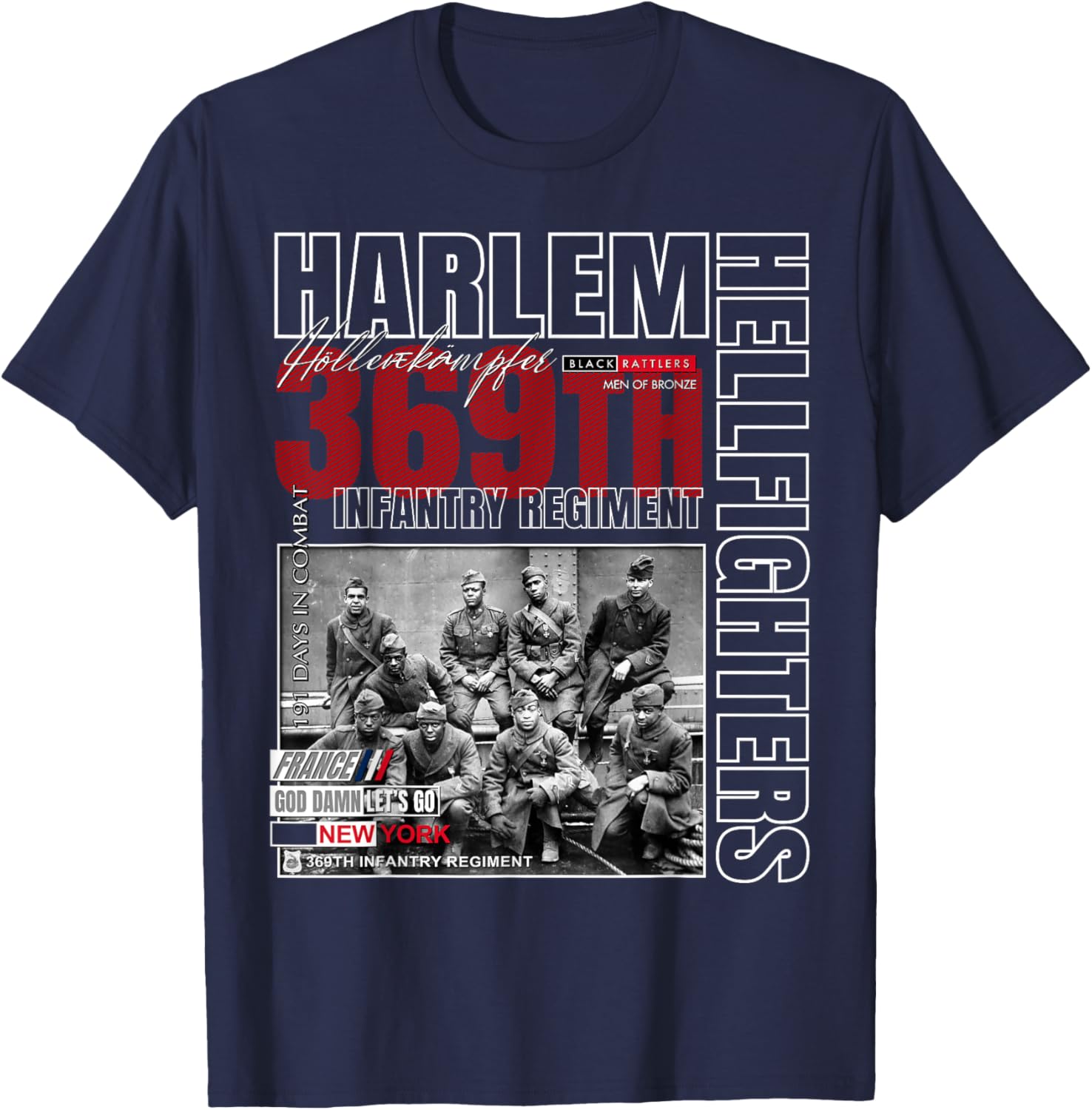 Harlem Hellfighters Legacy T-Shirt for Proud 369th Infantry Regiment Fans - 1