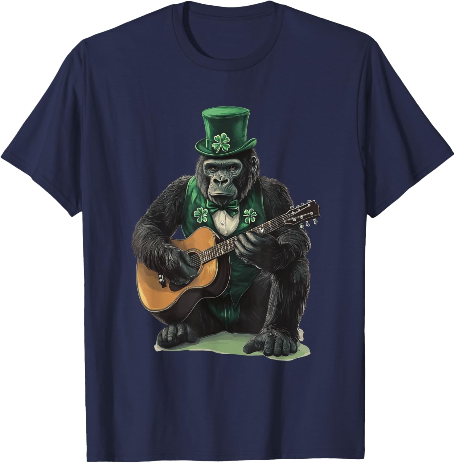 Saint Patrick's Day Gorilla T-Shirt Fun Style for Holiday Celebrations - 6