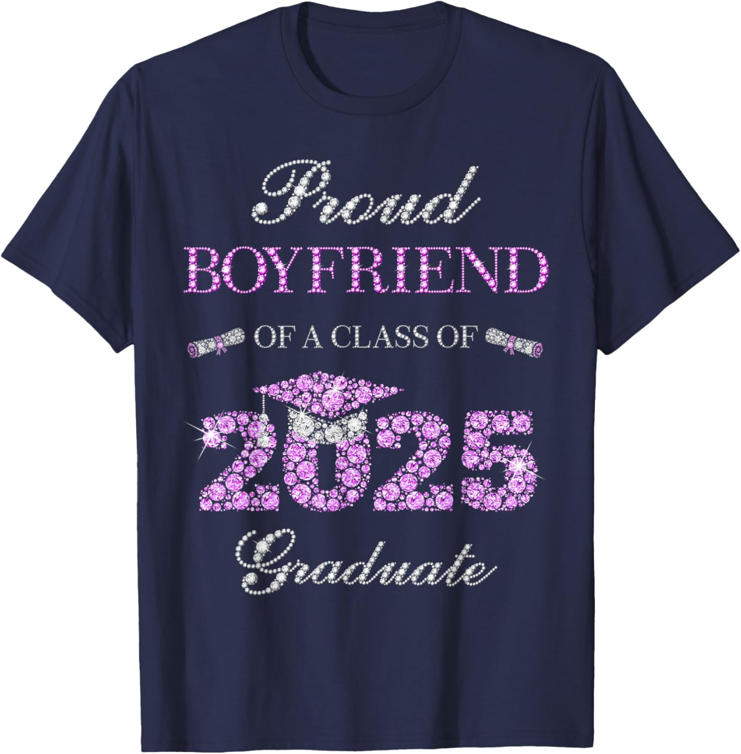 Proud Boyfriend of Class of 2025 Graduate T-Shirt for Celebrating Success - 9