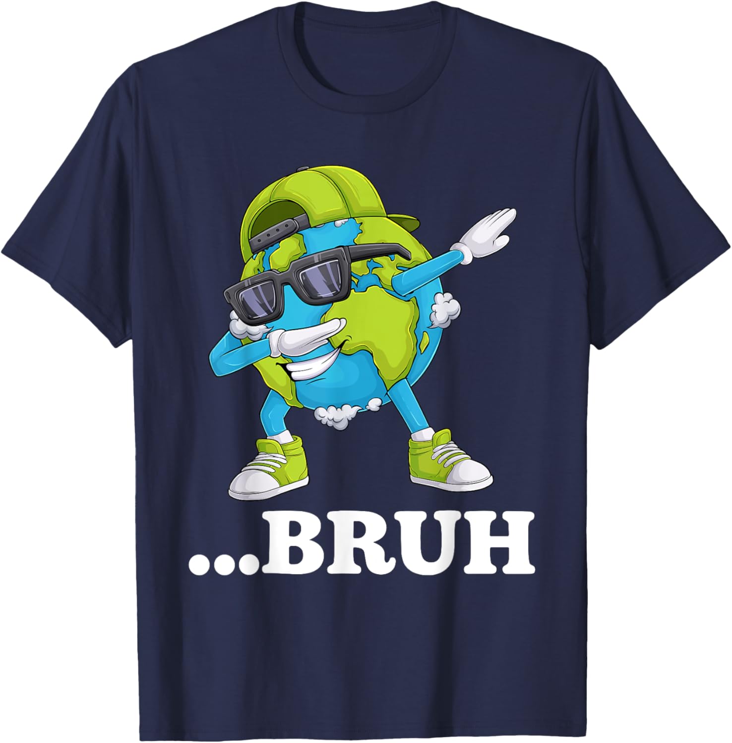 Funny Bruh Dabbing Earth Day T-Shirt for Kids and Men - Cool Gift Idea - 4