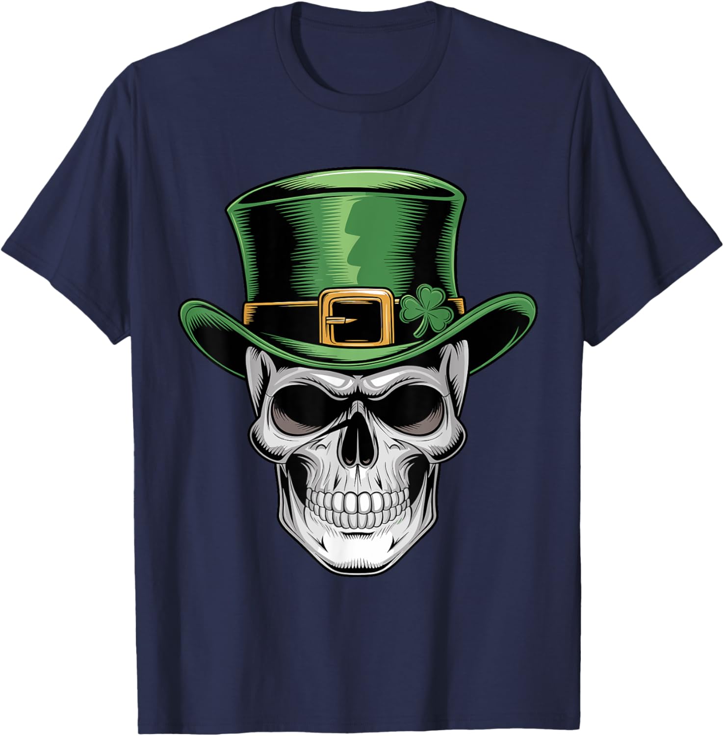 Skull St. Patrick's Day Irish Shamrock T-Shirt for Lucky Celebrations - 12