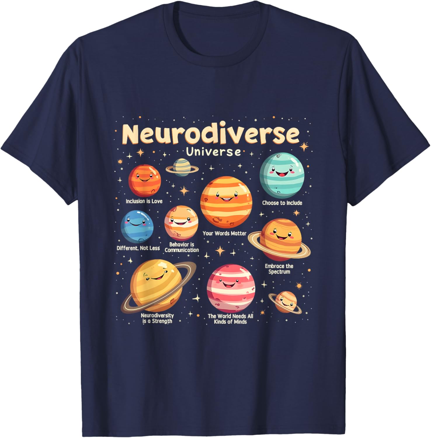 Neurodiverse Universe Autism Awareness T-Shirt - Celebrate Diversity in Style - 20