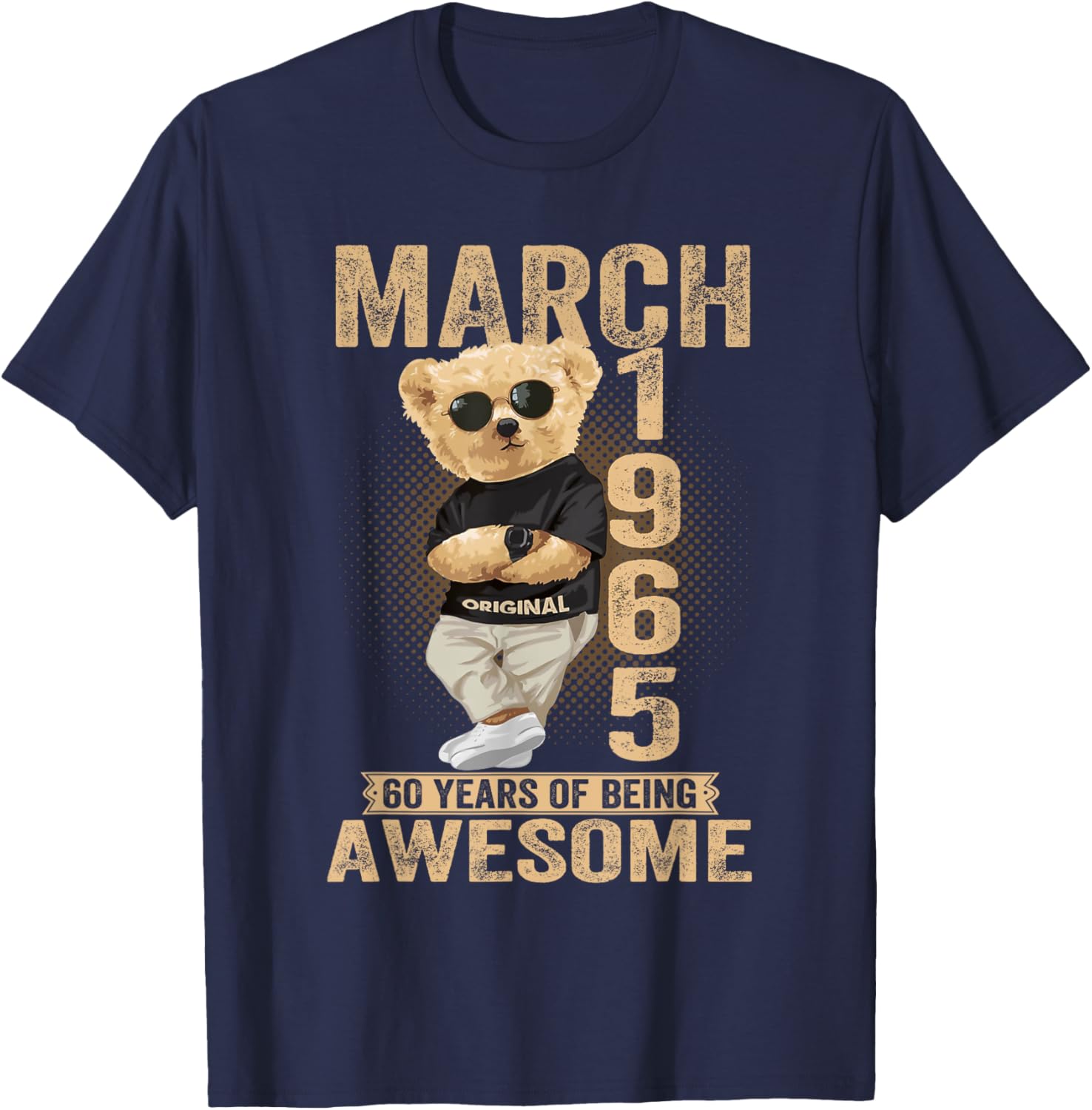 60th Birthday Teddy Bear T-Shirt for Men and Women Born in 1964 - 15