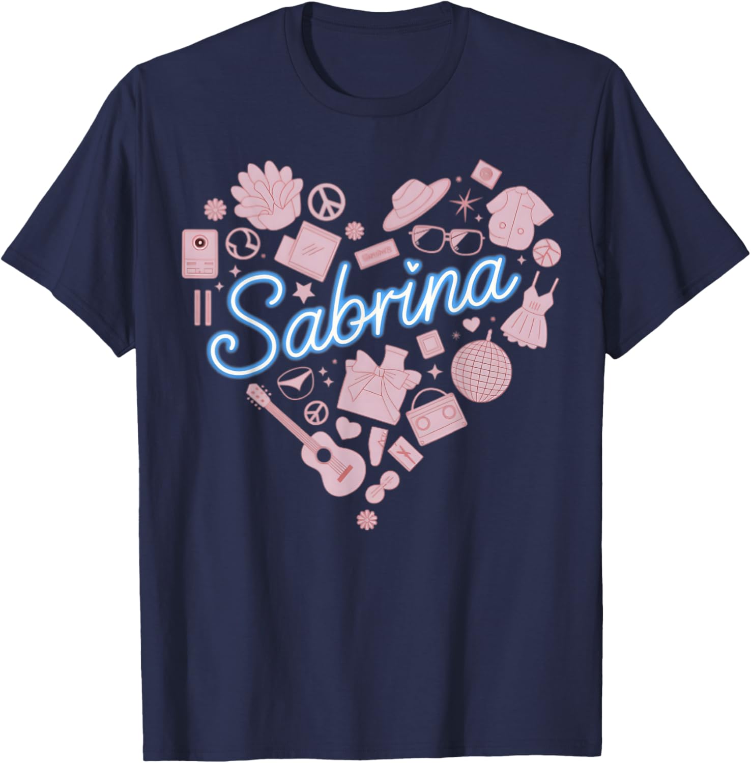 Personalized Girl Retro Sabrina Heart T-Shirt for Stylish Kids - 13