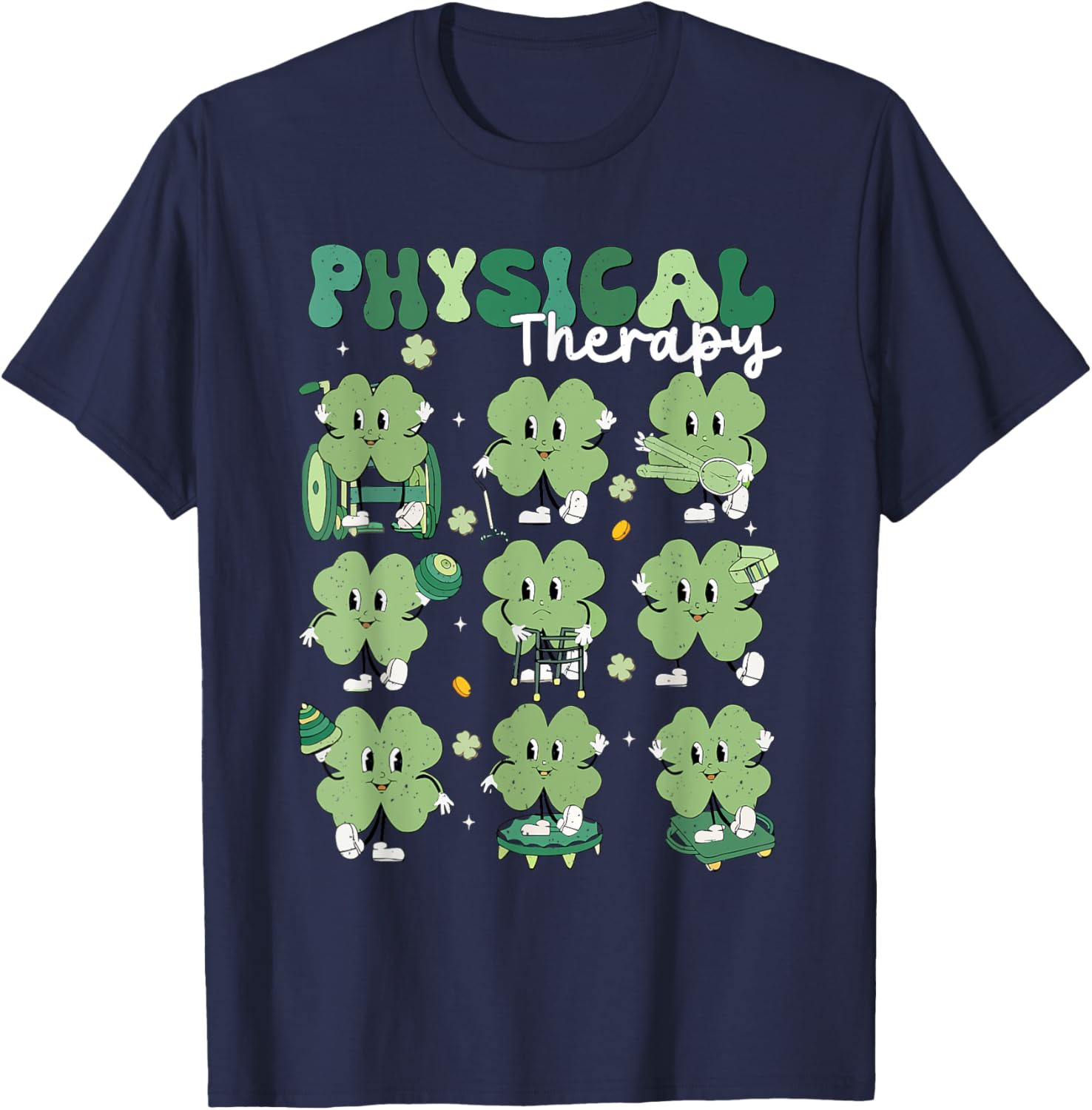 Groovy St Patricks Day Lucky Shamrock T-Shirt for Fun Celebrations - 17