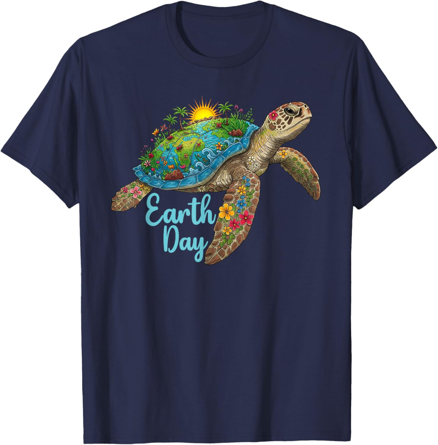 Save the Earth Sea Turtle T-Shirt for Men and Women Earth Day Gift - 12