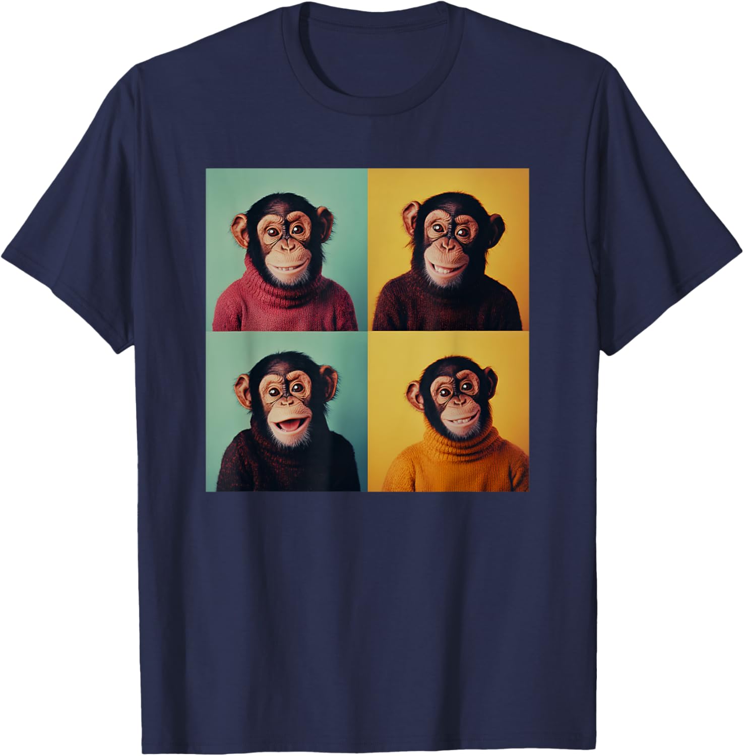 Funny Monkey Chimp T-Shirt for Animal Lovers - Awkward Photoshoot Design - 12