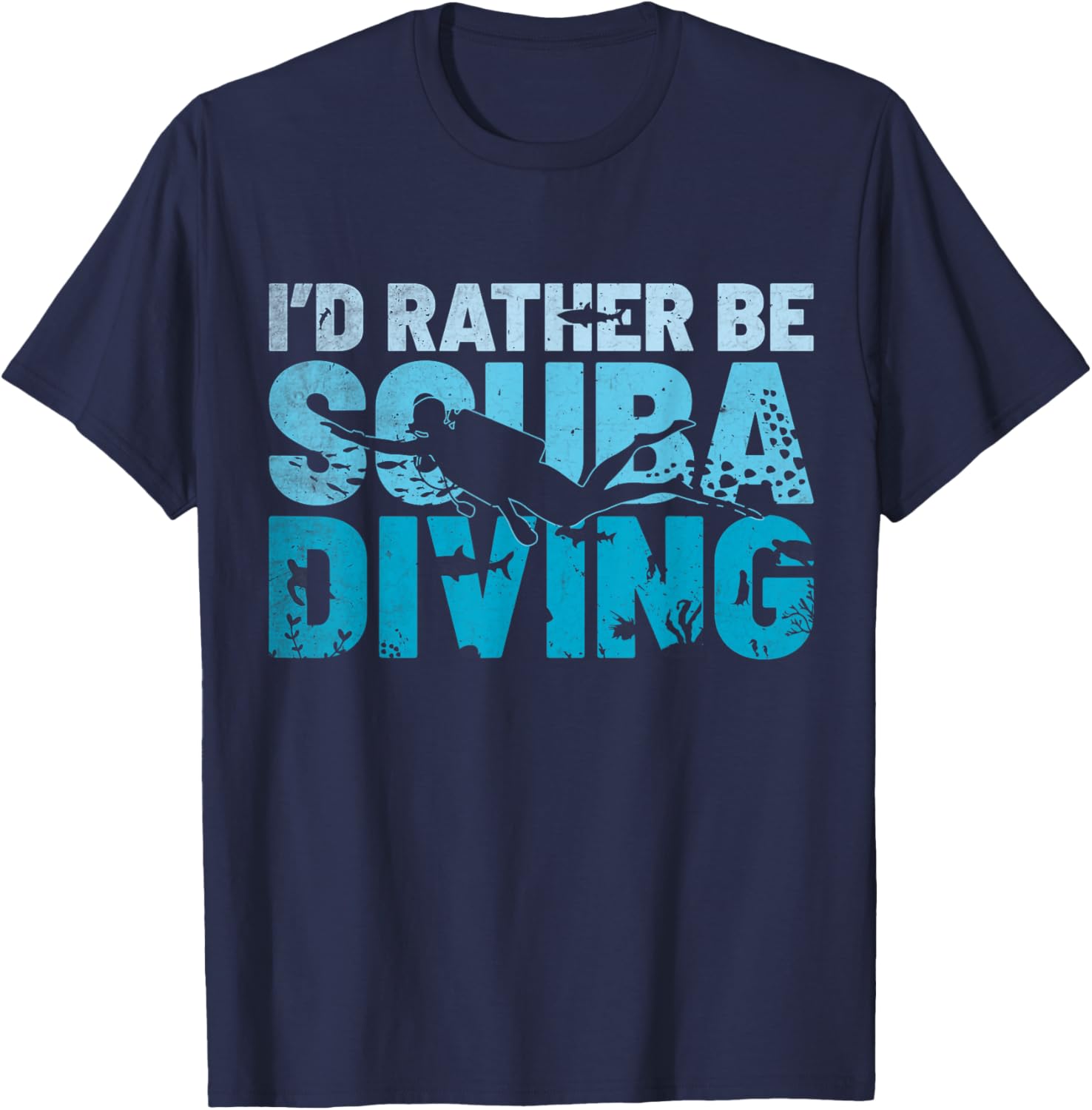 I'd Rather Be Scuba Diving T-Shirt for Ocean Instructors and Divers - 7
