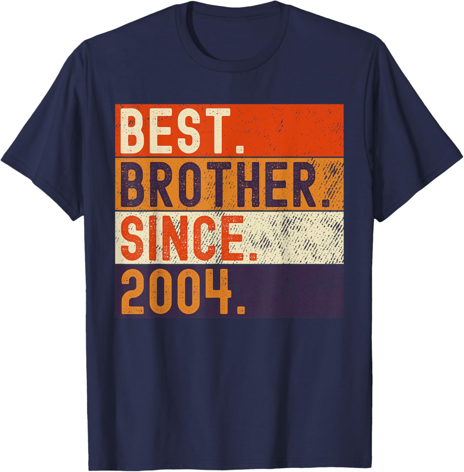 Vintage Best Brother Since 2004 Birthday T-Shirt for Family Celebrations - 24
