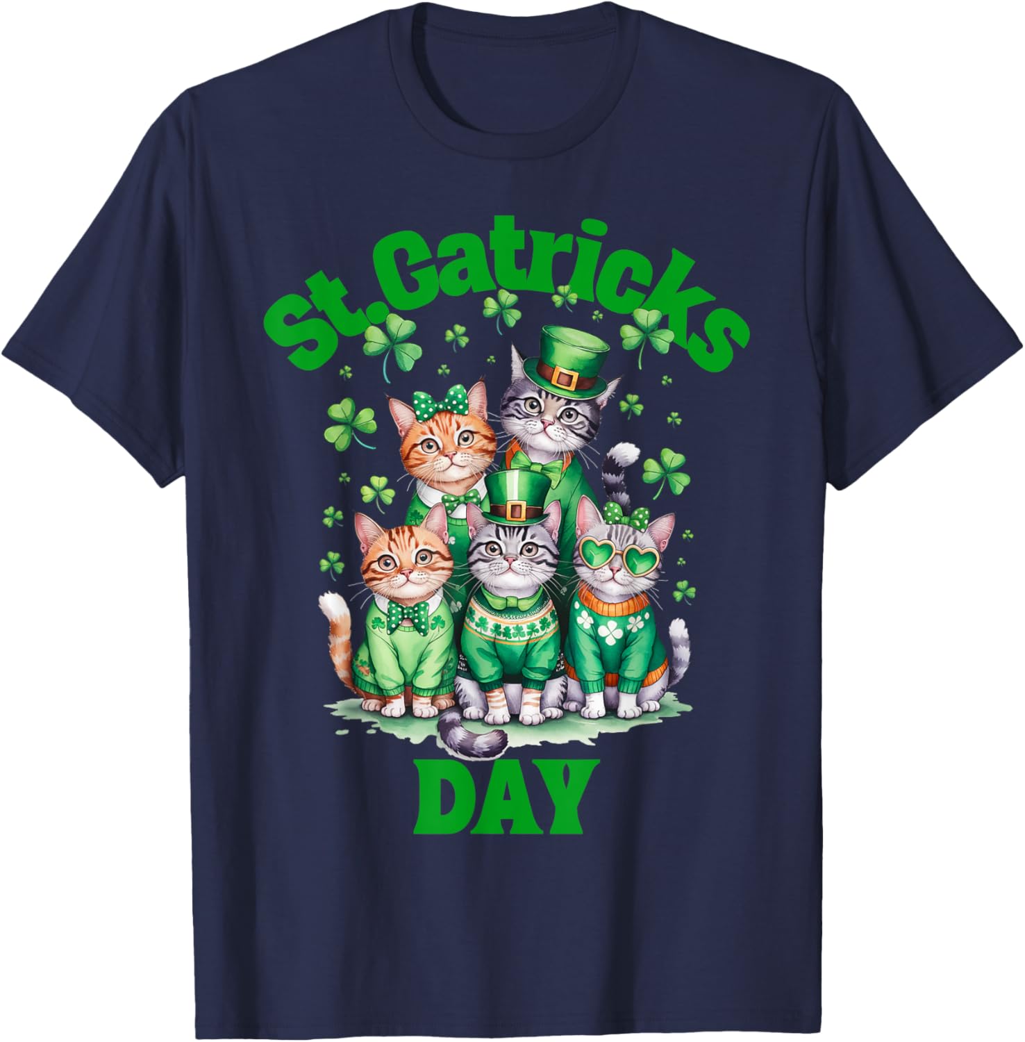 St Patricks Day Cats T-Shirt for Fun Saint Pattys Celebrations - 17