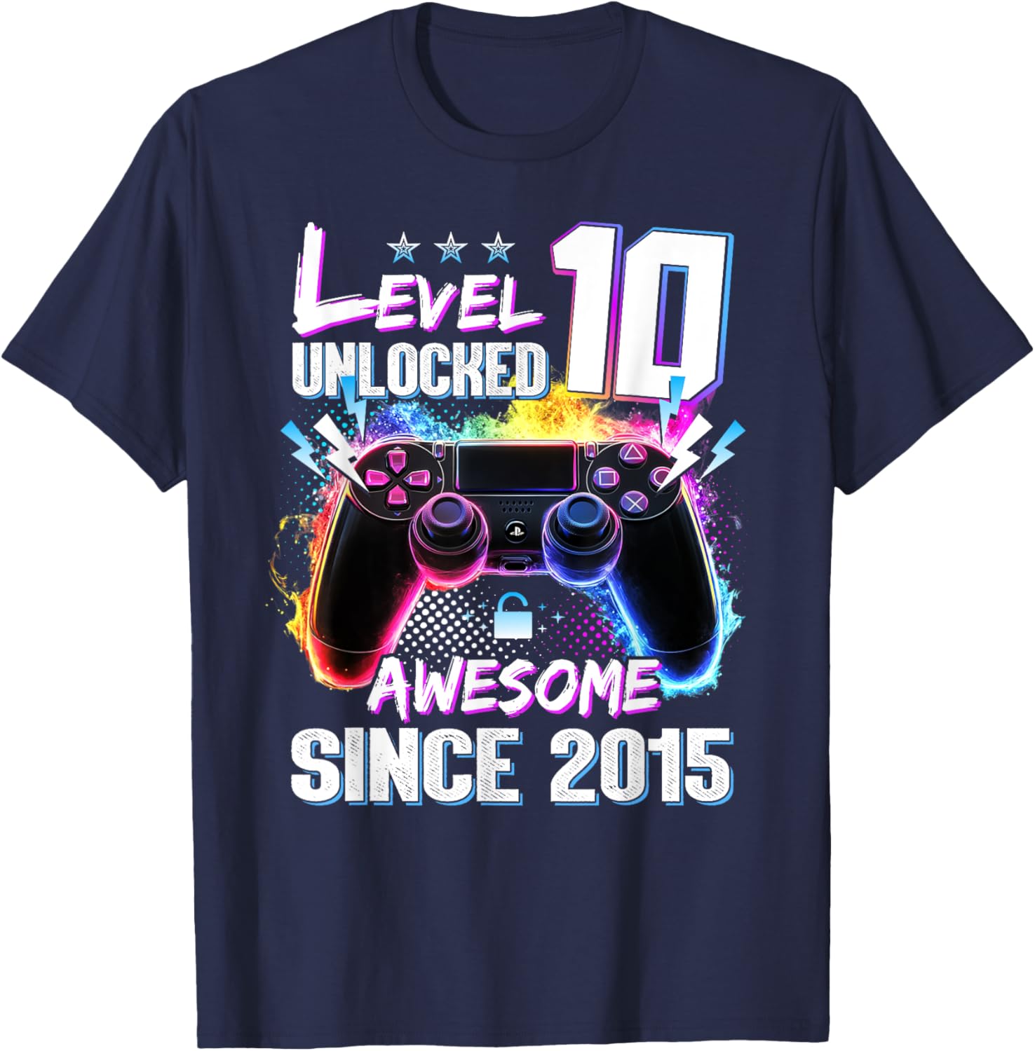 Level 10 Unlocked 10th Birthday T-Shirt Awesome Gift for Kids - 11