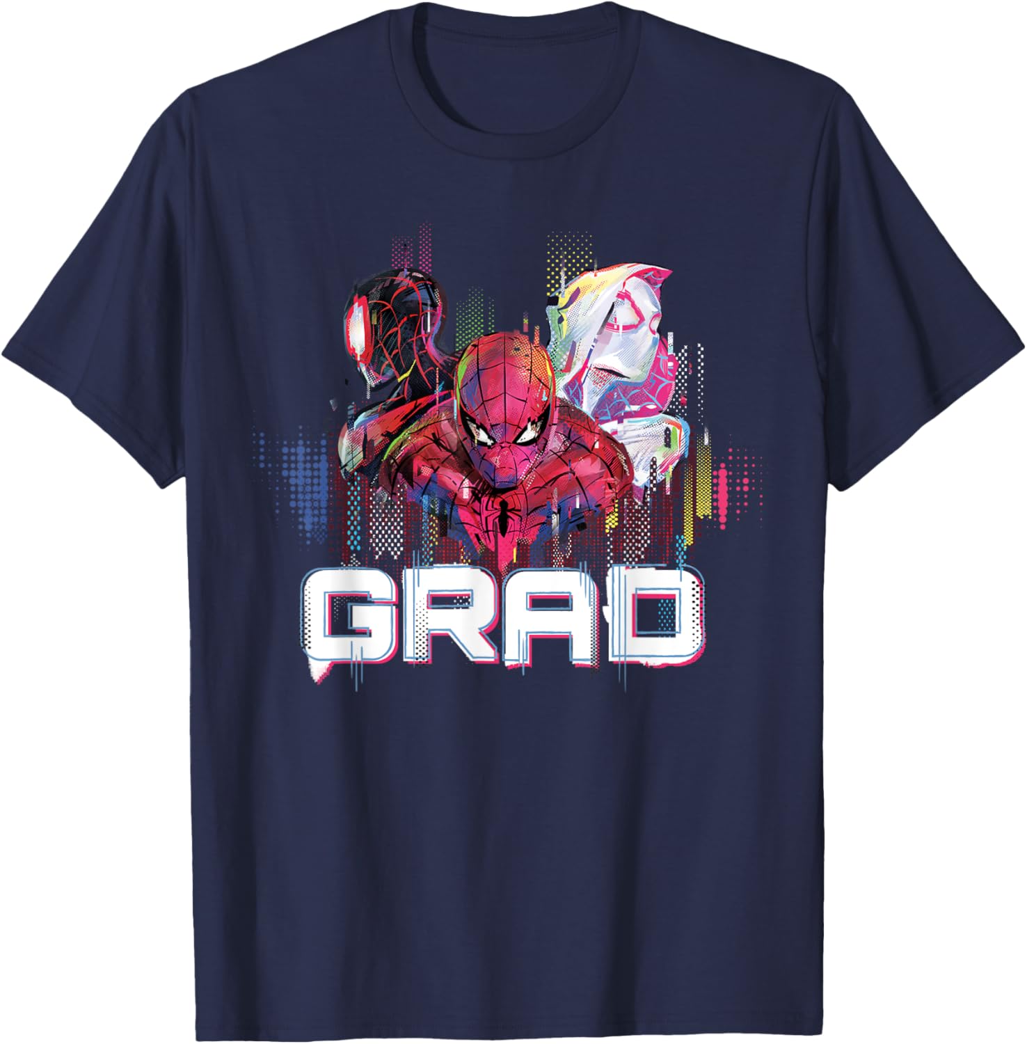 Marvel Spider-Man Trio Graduation T-Shirt for Superhero Fans - 1