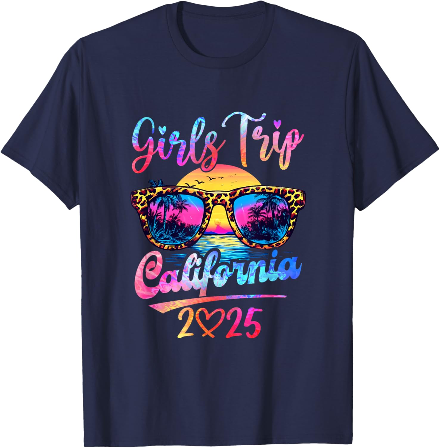 Girls Trip California 2025 Matching Summer Vacation T-Shirt for Women - 11