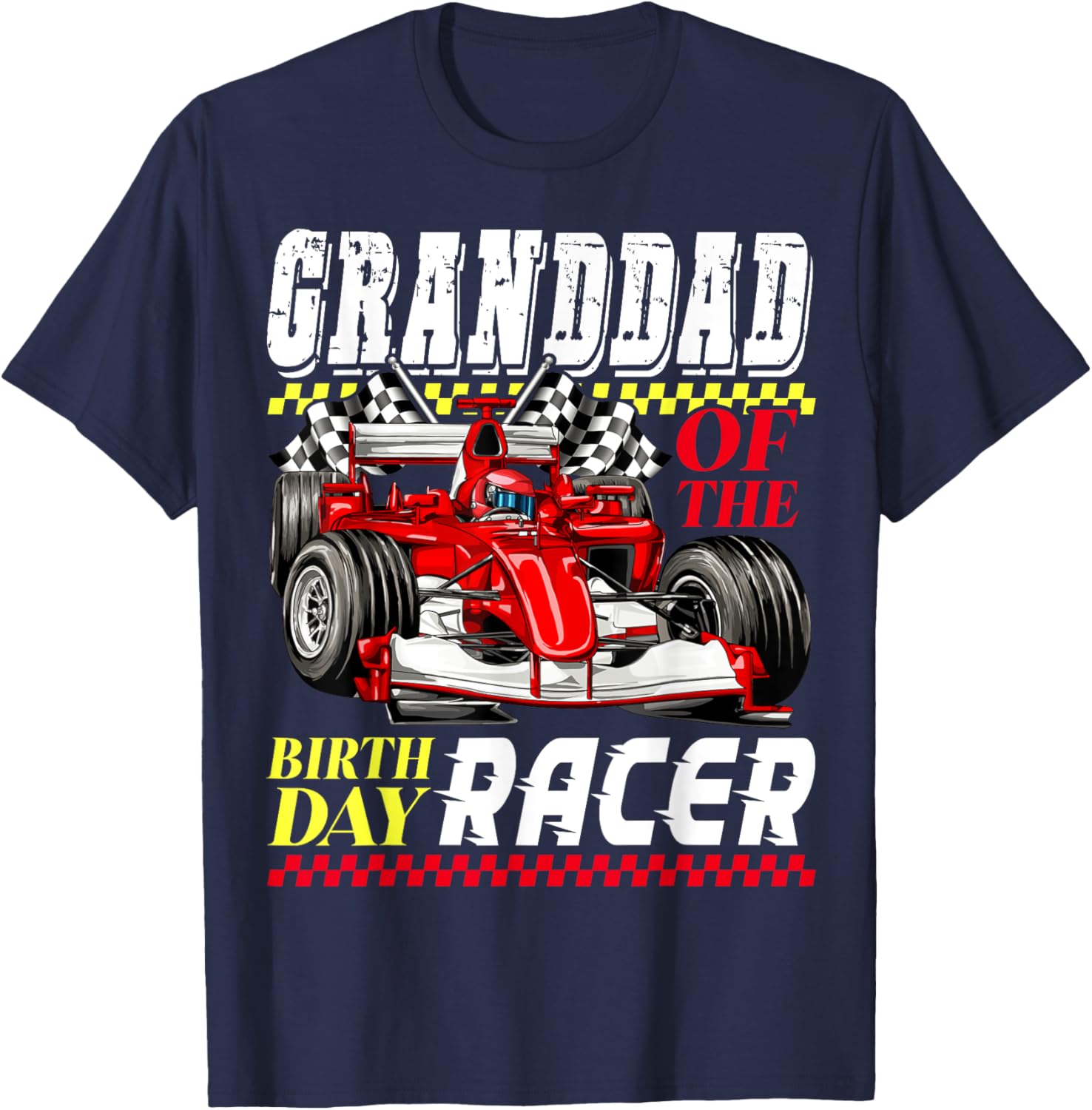 Race Car Party Granddad T-Shirt Perfect for Birthday Racer Fans - 6