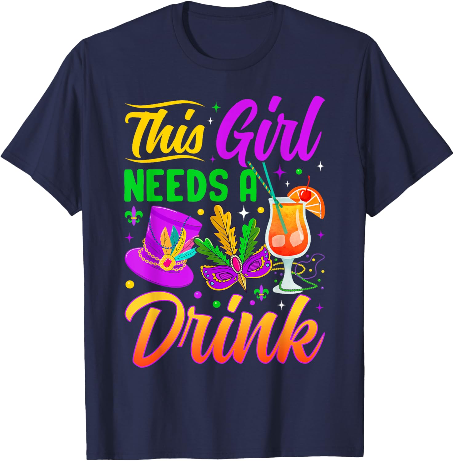 This Girl Needs A Drink Funny T-Shirt for Women - Casual Wear - 4