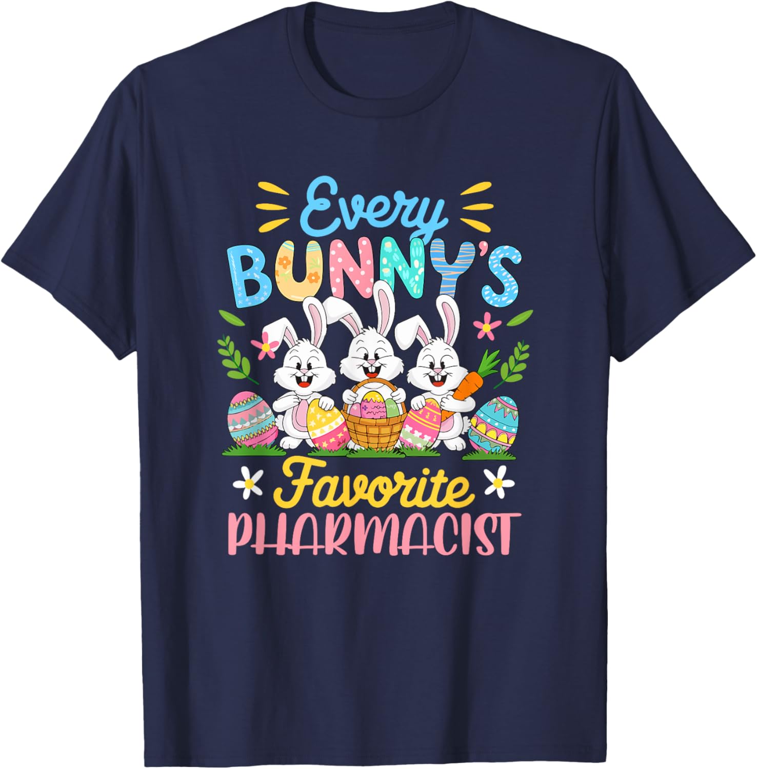 Bunny's Favorite Pharmacist Easter Bunnies Egg Hunt T-Shirt for Kids - 18