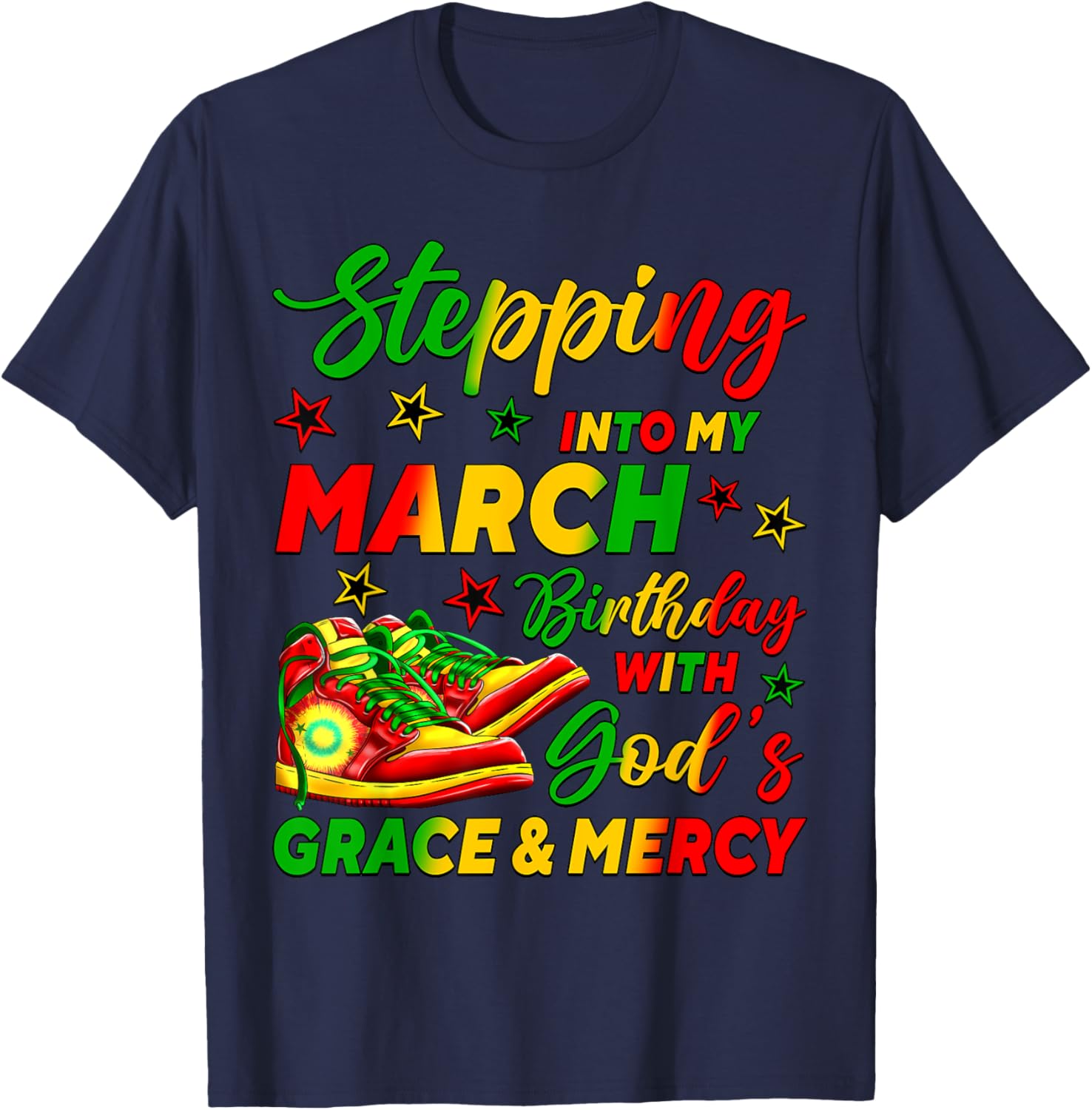 March Birthday African American Shoes T-Shirt for Celebrating in Style - 7