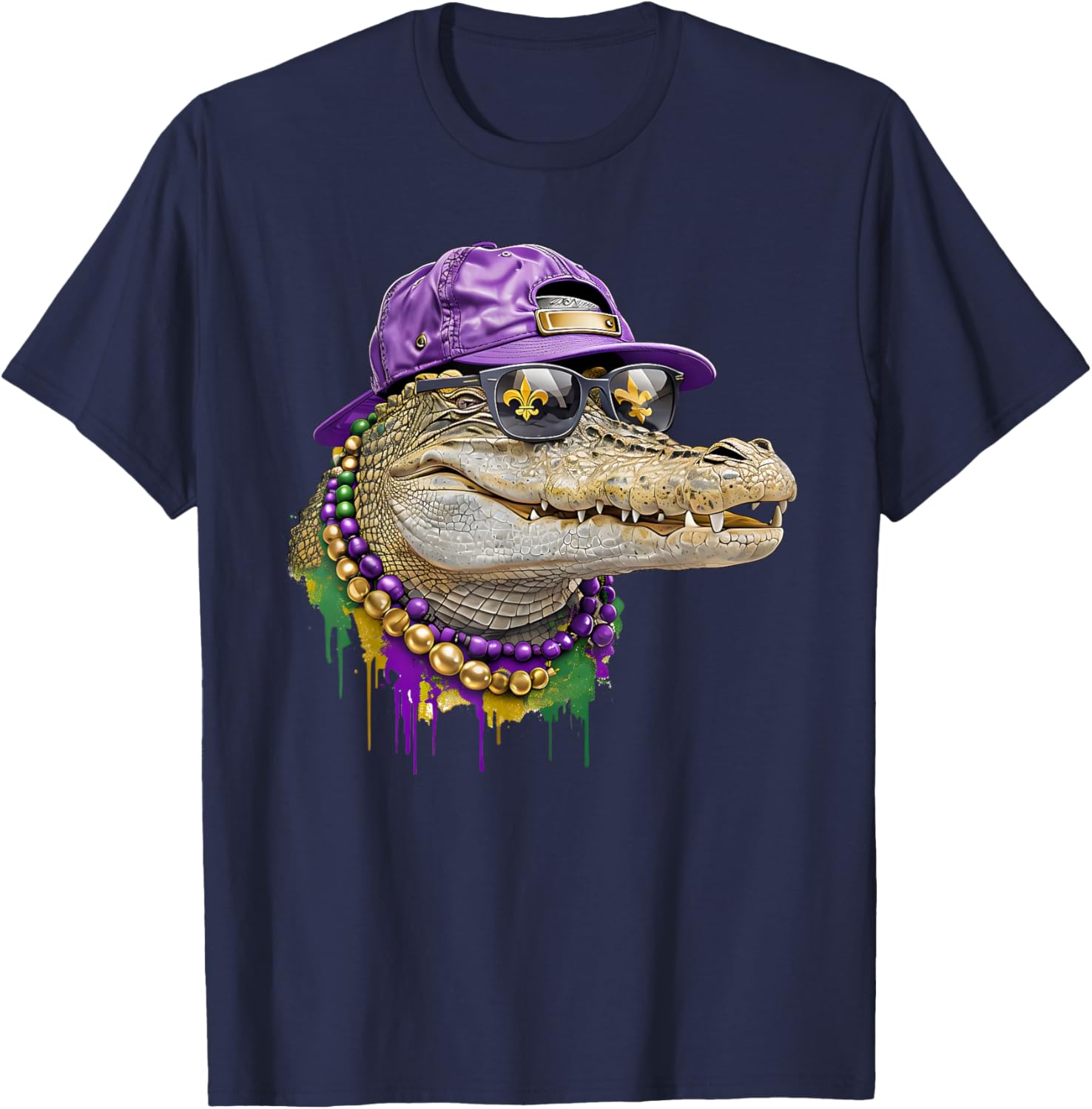 Mardigator Alligator Costume T-Shirt for Mardi Gras Fun for Everyone - 7