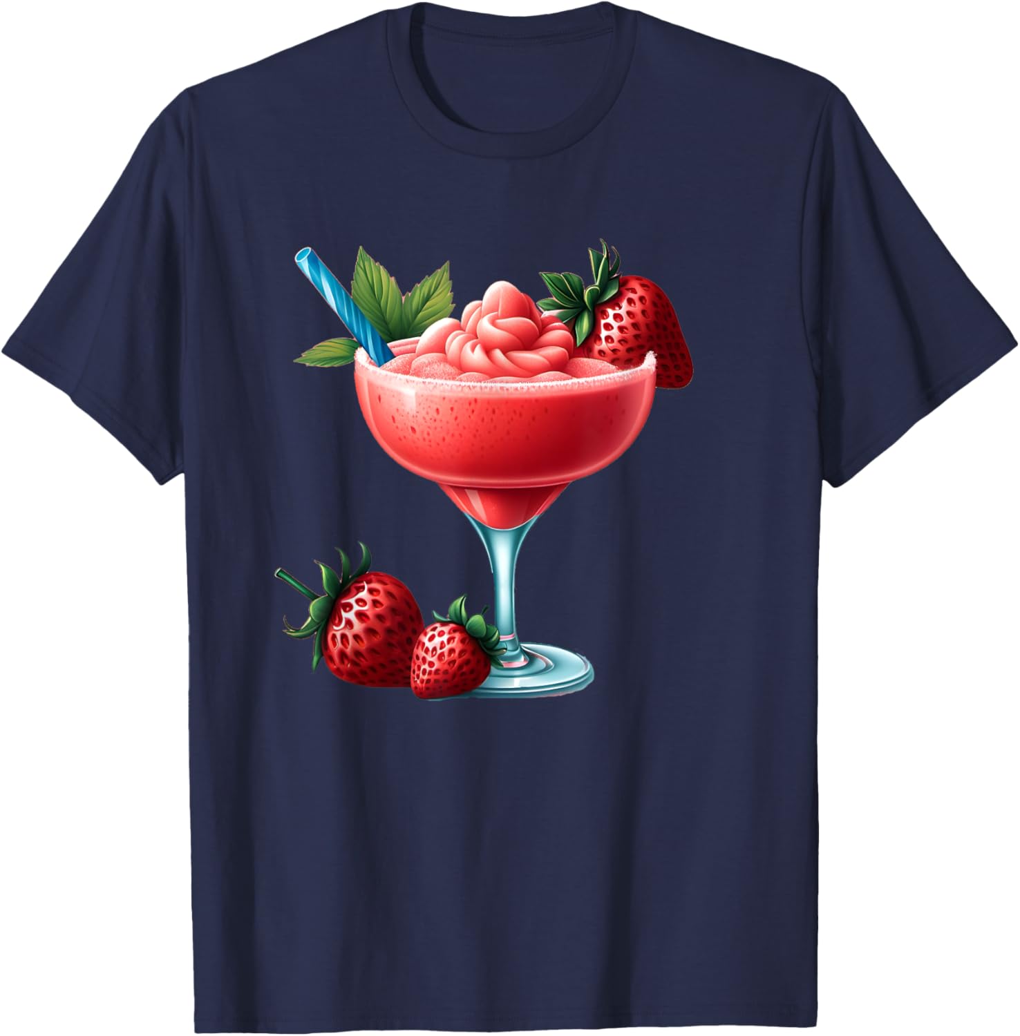 Frozen Strawberry Daiquiri T-Shirt for Fun Summer Vibes and Relaxation - 9
