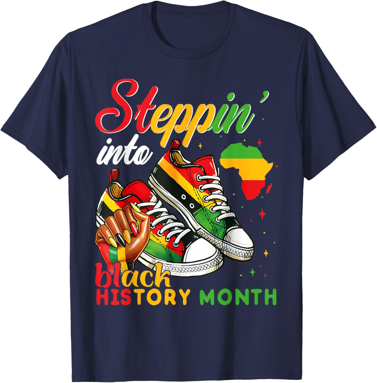 Black History Month Sneakers T-Shirt for Black Girls - Celebrate Heritage - 3