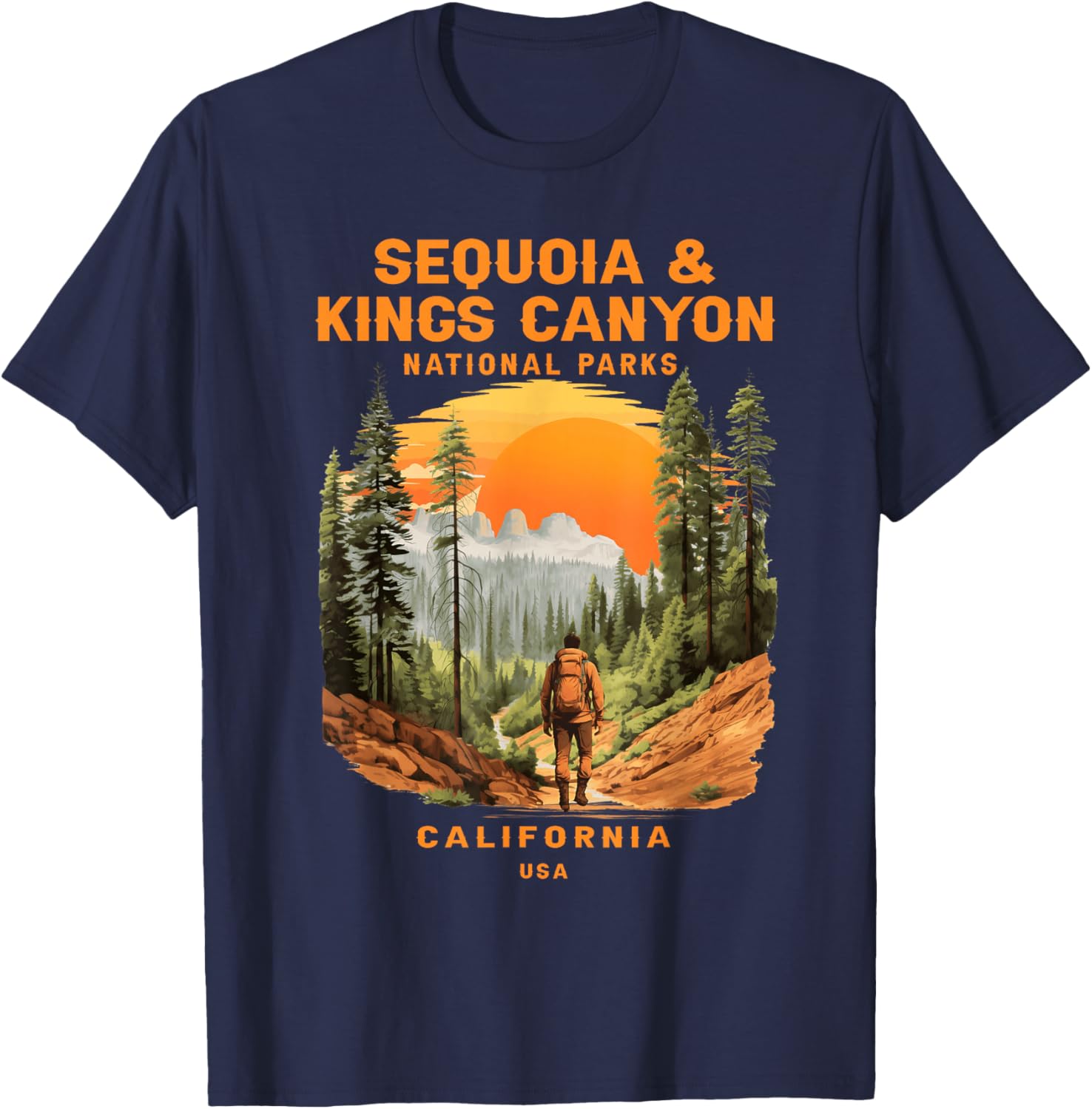 Sequoia Kings Canyon National Parks Hiking Tee Comfortable Outdoor Shirt - 4