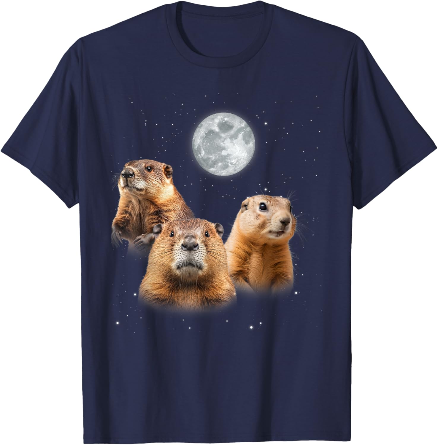 Funny Groundhog Day T-Shirt with Three Groundhog Faces for Fun Celebrations - 9