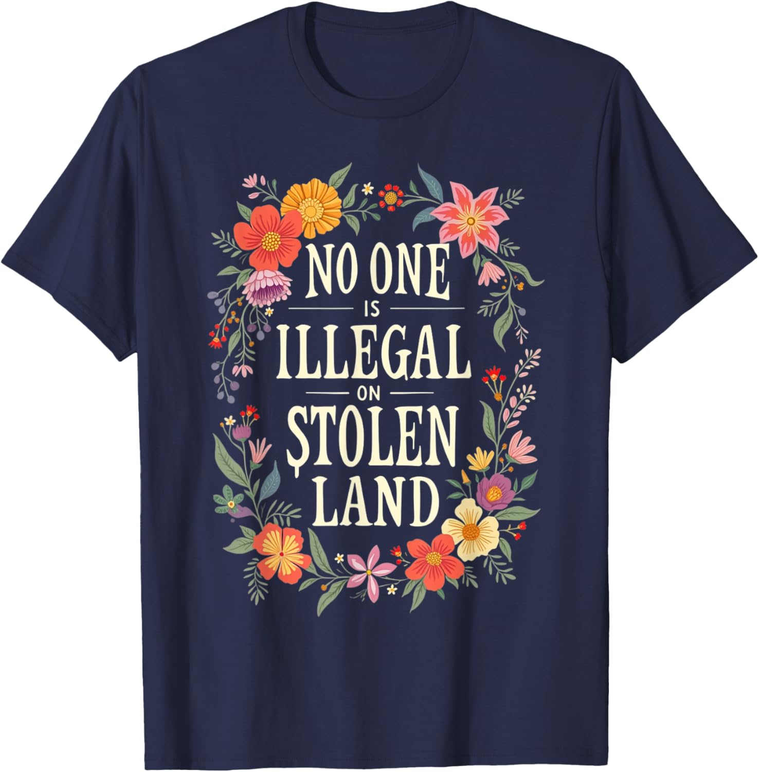 Native American No One Is Illegal T-Shirt for Bold Statement Style - 3