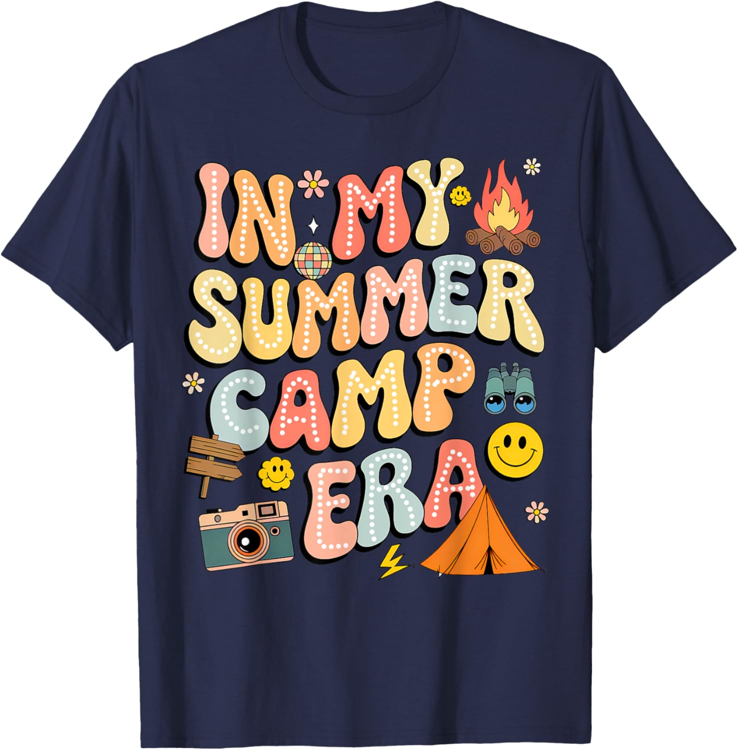 Groovy Summer Camp Crew Last Day of School T-Shirt for Fun Adventures - 25