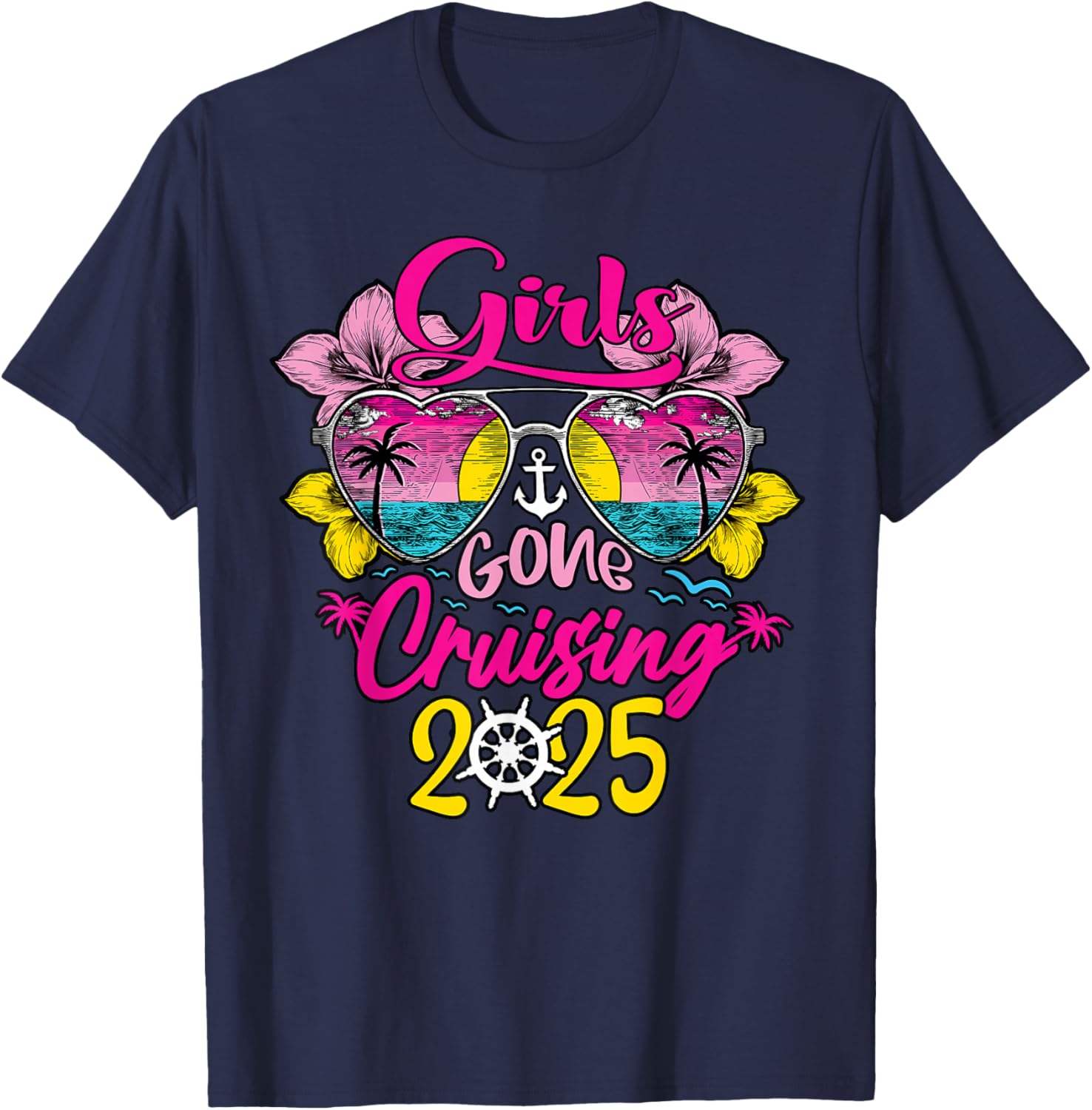 Girls Gone Cruising 2025 Funny Besties T-Shirt for Vacation Fun - 13