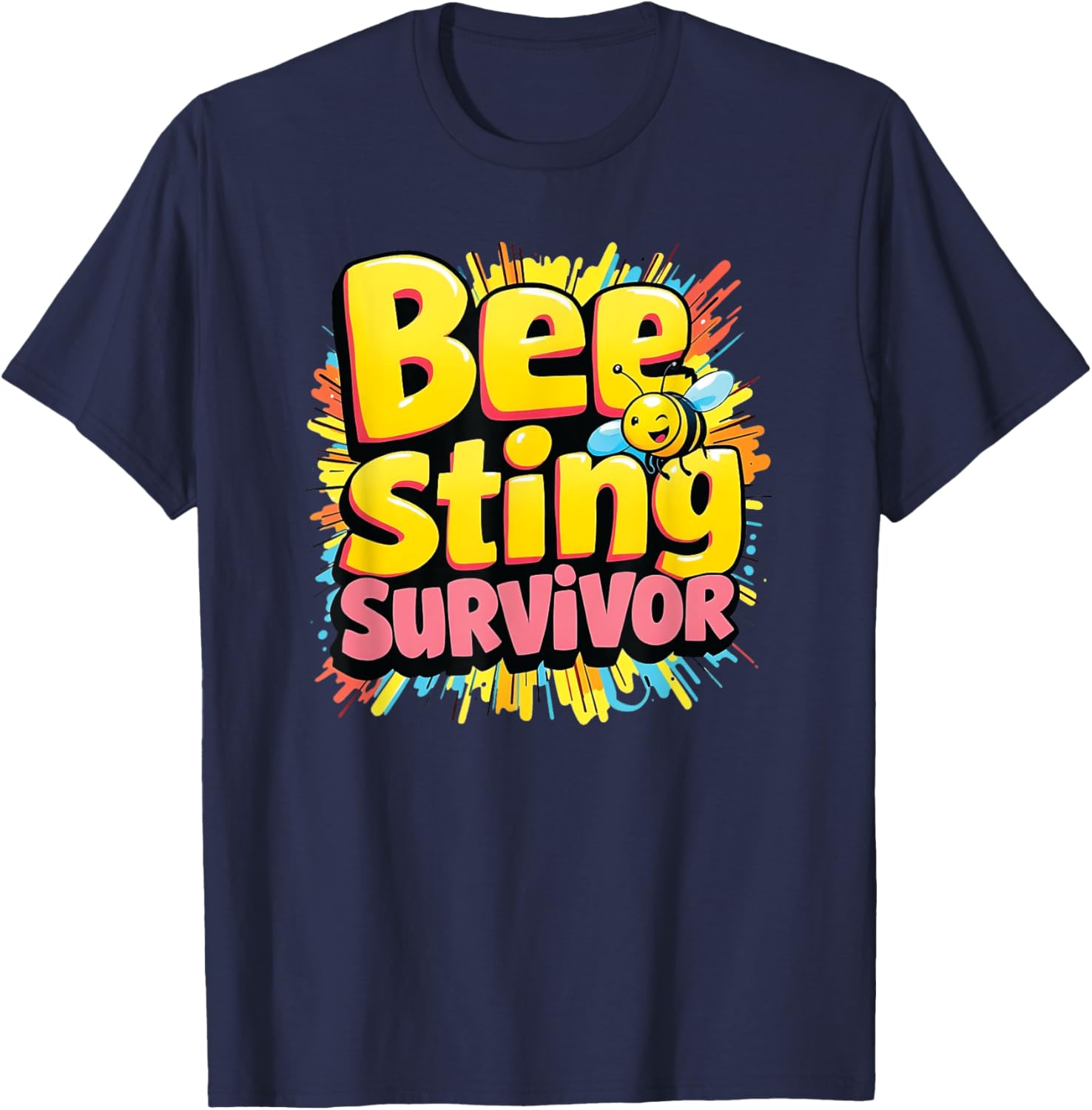 Bee Sting Survivor Funny Beekeeper T-Shirt for Nature Lovers - 4