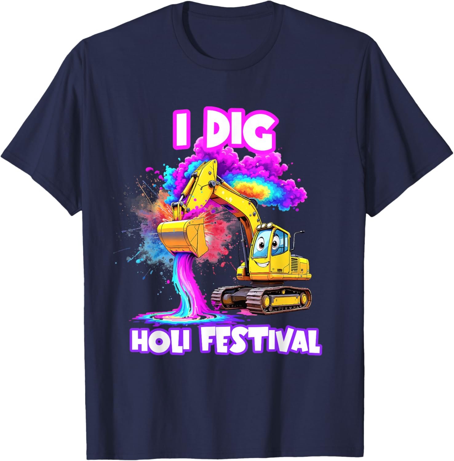 I Dig Holi Festival T-Shirt for Kids Boys Toddlers Celebrating India - 17