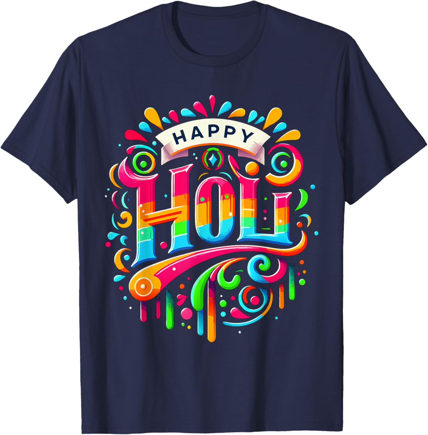 Happy Holi Festival T-Shirt for Women, Kids, and Men - Family Apparel - 9