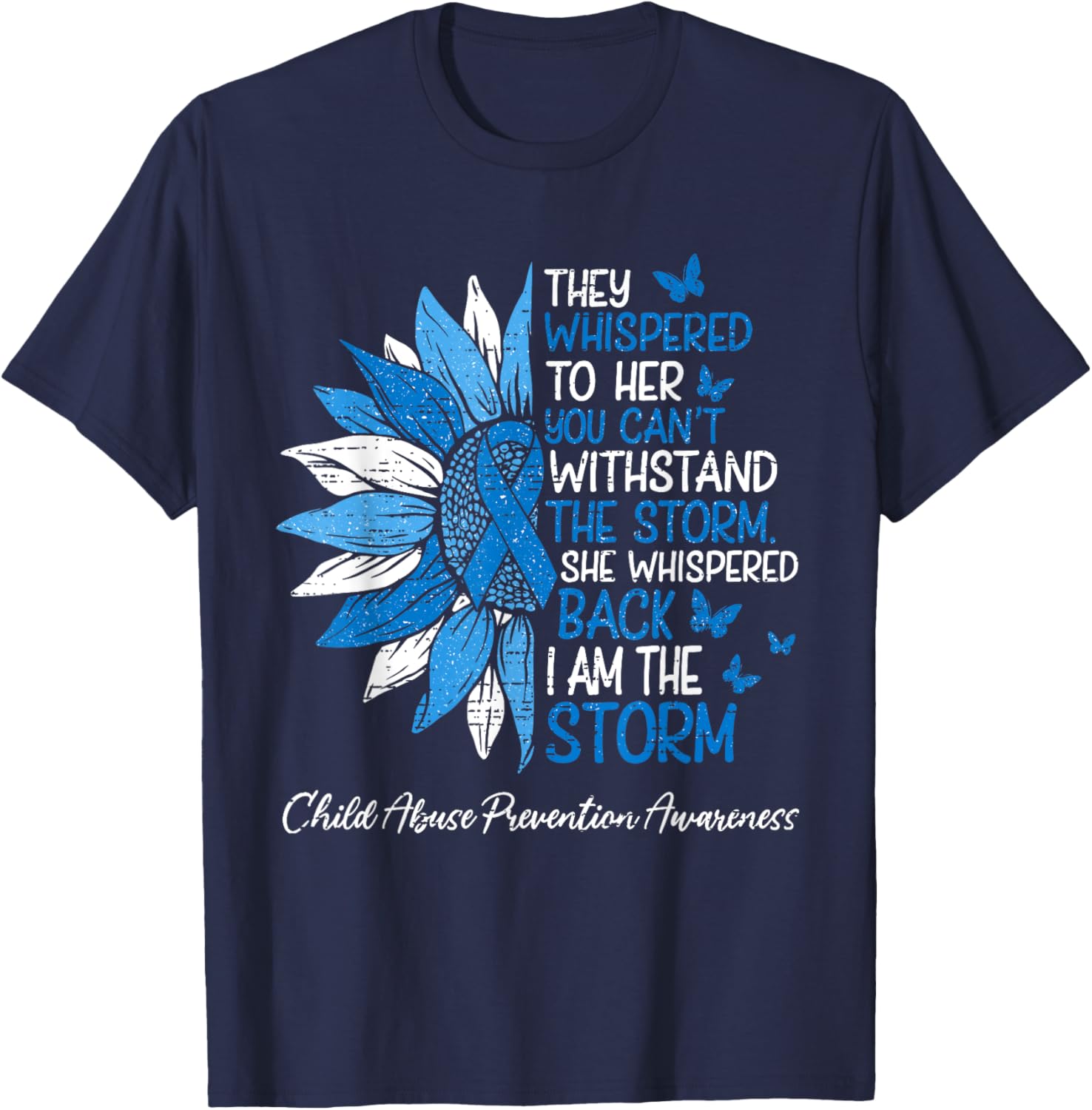 Motivational Positivity Child Abuse Awareness T-Shirt for Kids - 11