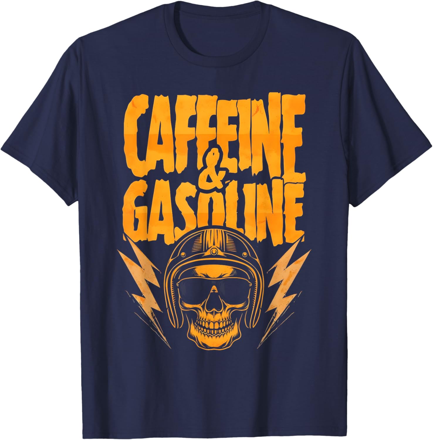 Funny Powered by Caffeine and Gasoline T-Shirt for Coffee Lovers - 6