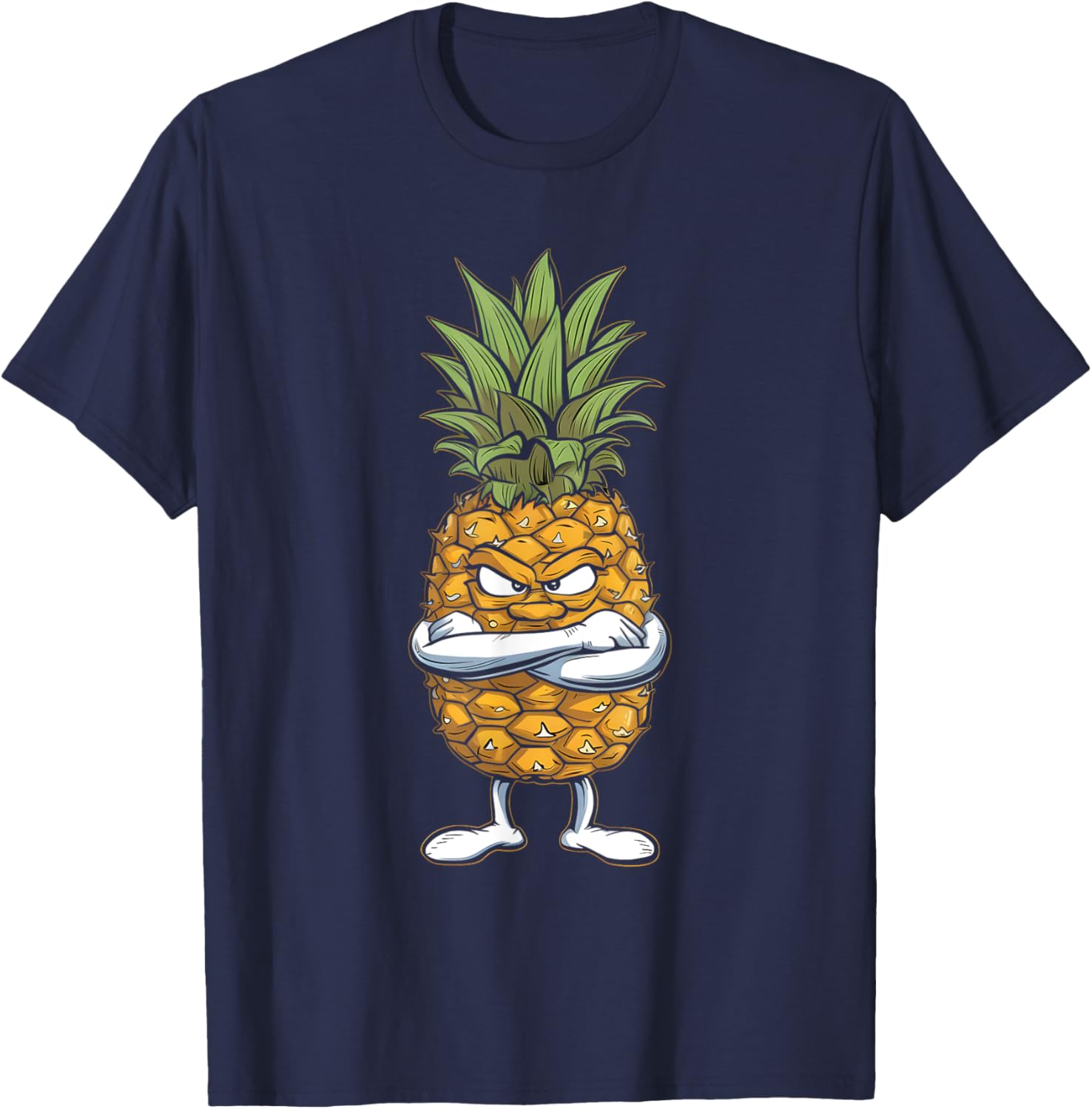 Angry Pineapple T-Shirt Fun Fruit Design for Trendy Casual Wear - 14