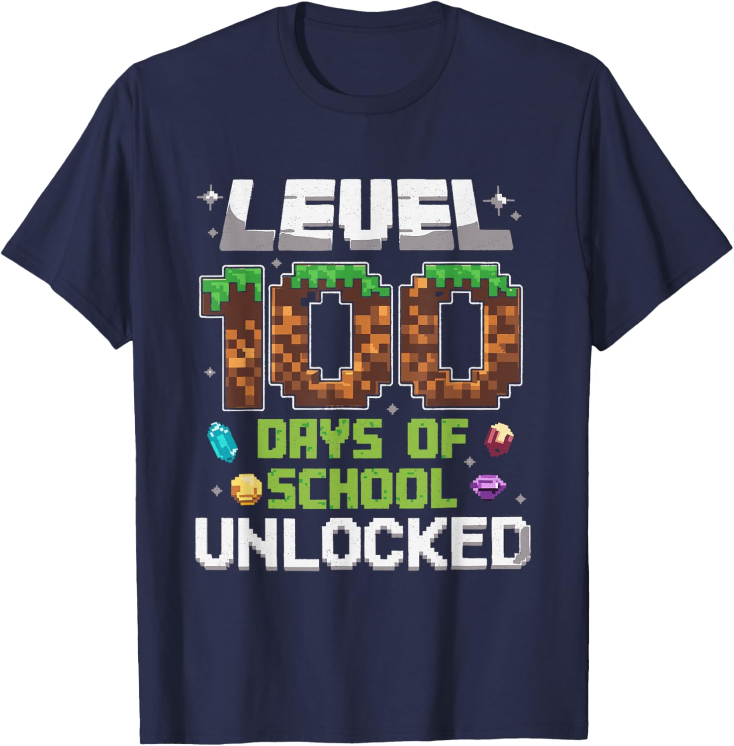 Level 100 Days of School Unlocked Gamer Boy T-Shirt for Kids - 4
