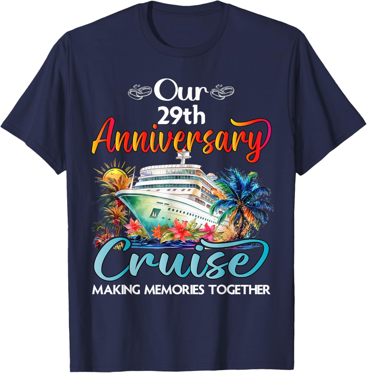 29th Anniversary Cruise T-Shirt for Couples Perfect Gift for Him and Her - 24