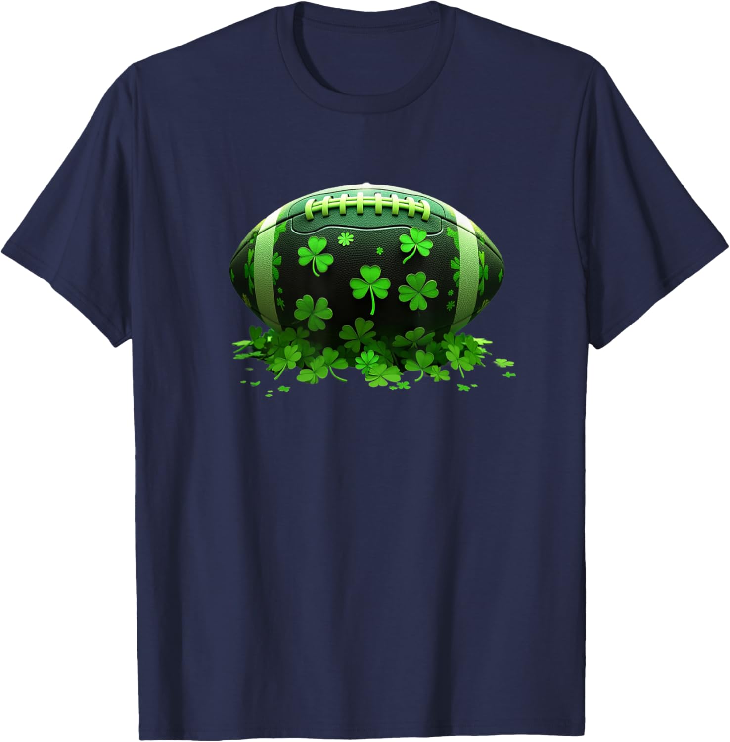 Lucky Shamrock Football Lovers T-Shirt for St Patricks Day Fun - 12